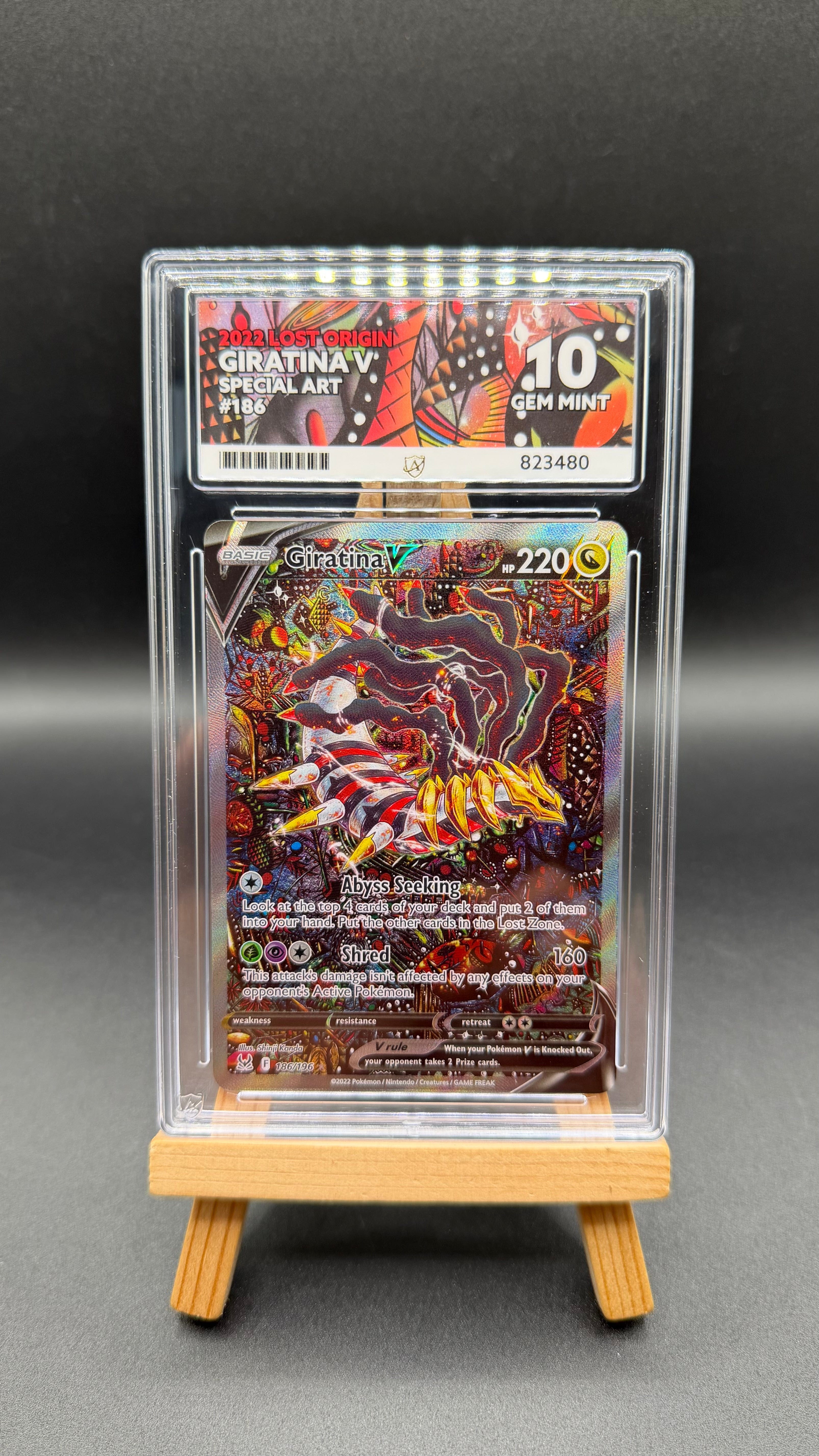 Pokemon TCG Giratina V 186/196 ACE 10 GEM MINT Chrispy Collectables UK