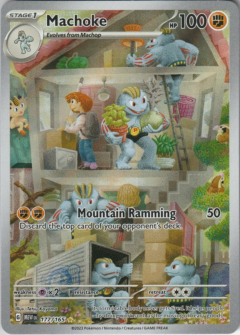 Pokémon TCG Machoke 177/165 English 151 Scarlet & Violet Illustration Rare Card NM 2023 Chrispy Collectables UK