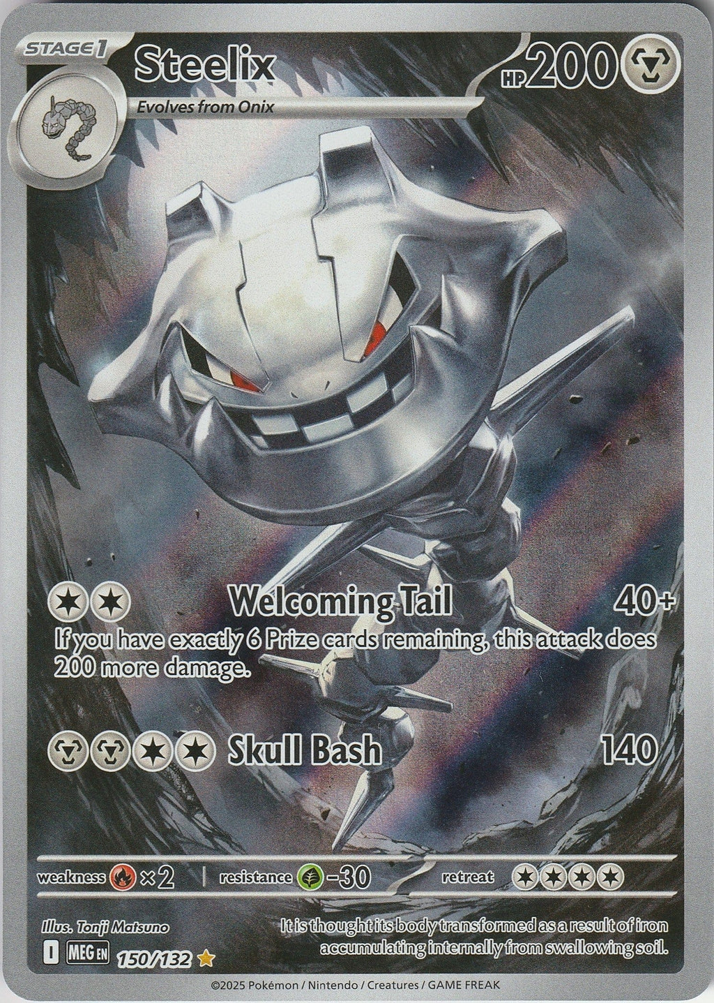 Pokemon TGC Steelix 150/132 Illustration Rare Mega Evolution Near Mint 2025 Chrispy Collectables UK
