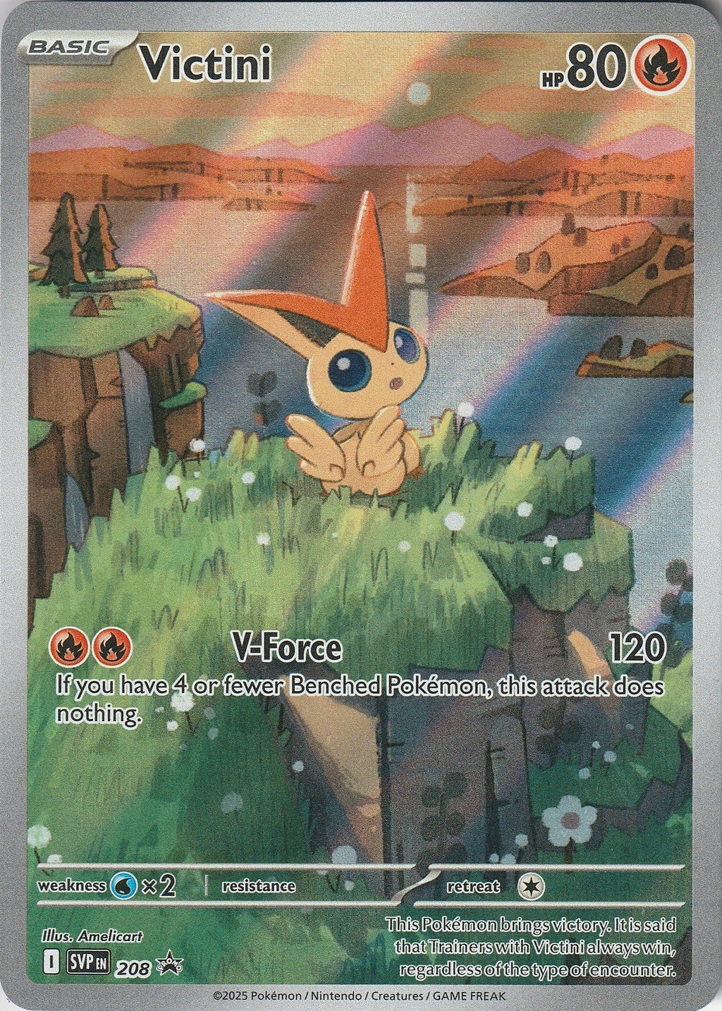 Pokemon TCG Victini SVP 208 Black Star Promo Rare Standard Size Near Mint 2025 Chrispy Collectables UK 