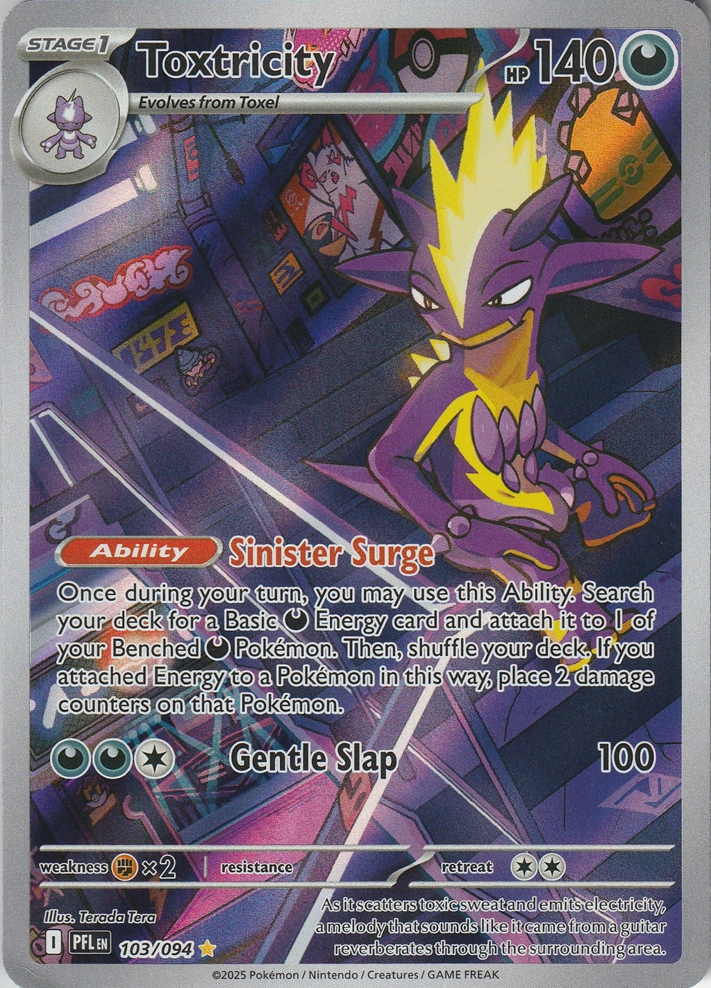 Pokemon TCG Toxtricity 103/094 Illustration Rare Phantasmal Flames Near Mint 103/094 2025 Chrispy Collectables UK