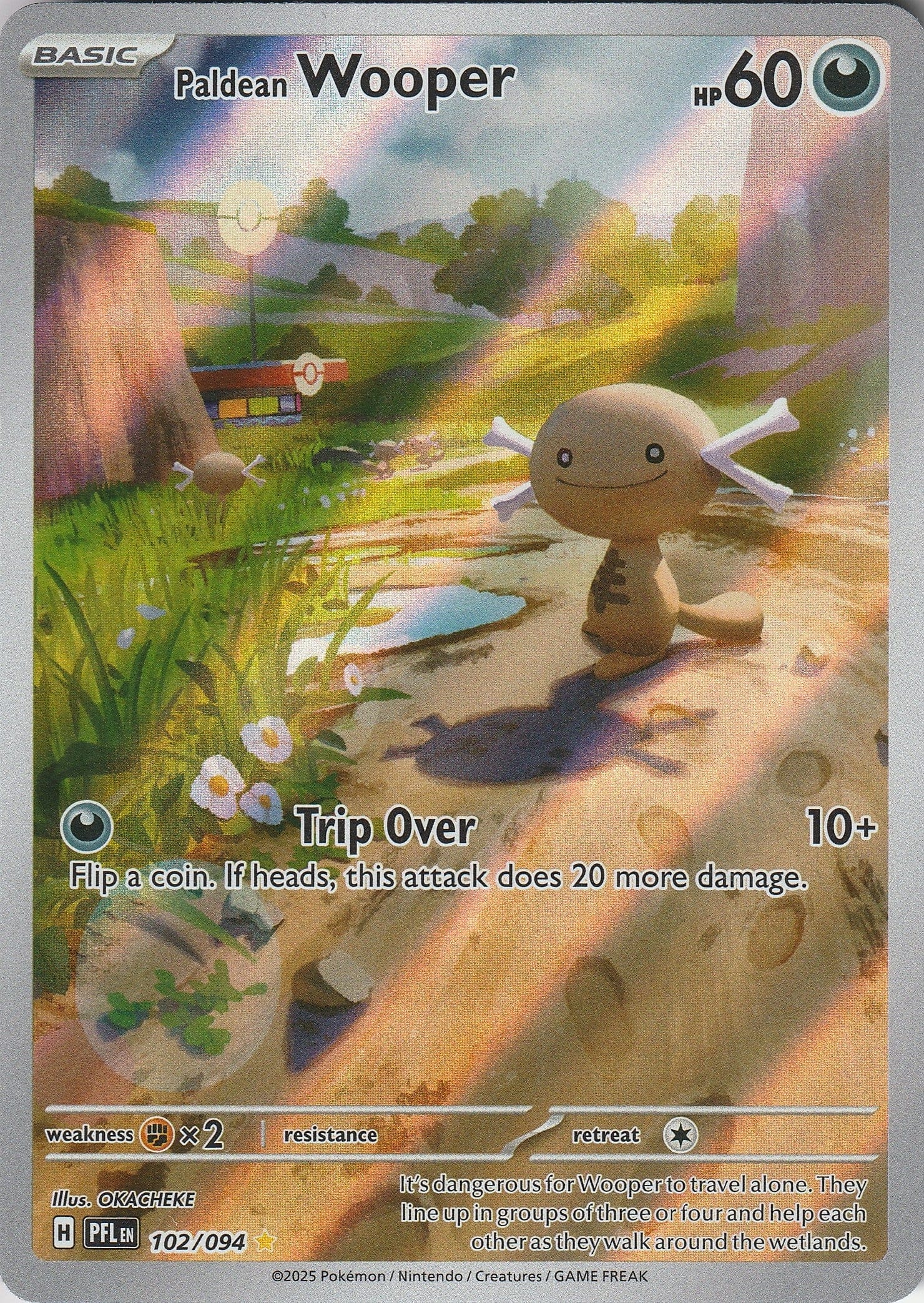 Pokemon TCG Paldean Wooper 102/094 Pokemon TCG Phantasmal Flames Illustration Rare English NM 2025 Chrispy Collectables UK