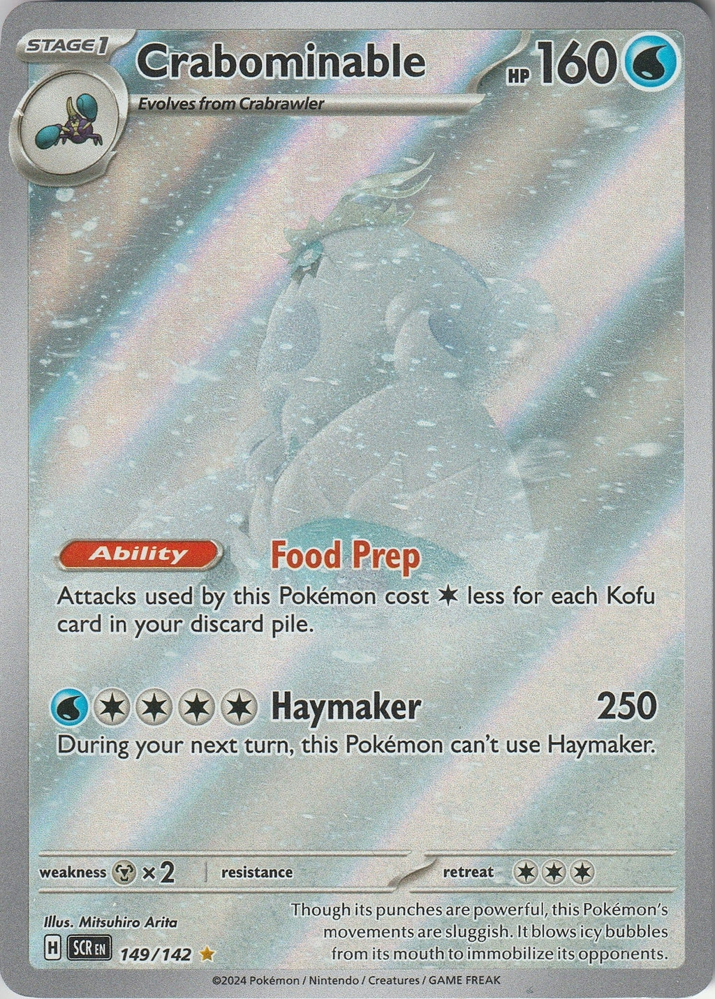 Pokemon TCG Crabominable 149/142 Illustration Holo Rare Stellar Crown NM 2024 Chrispy Collectables UK