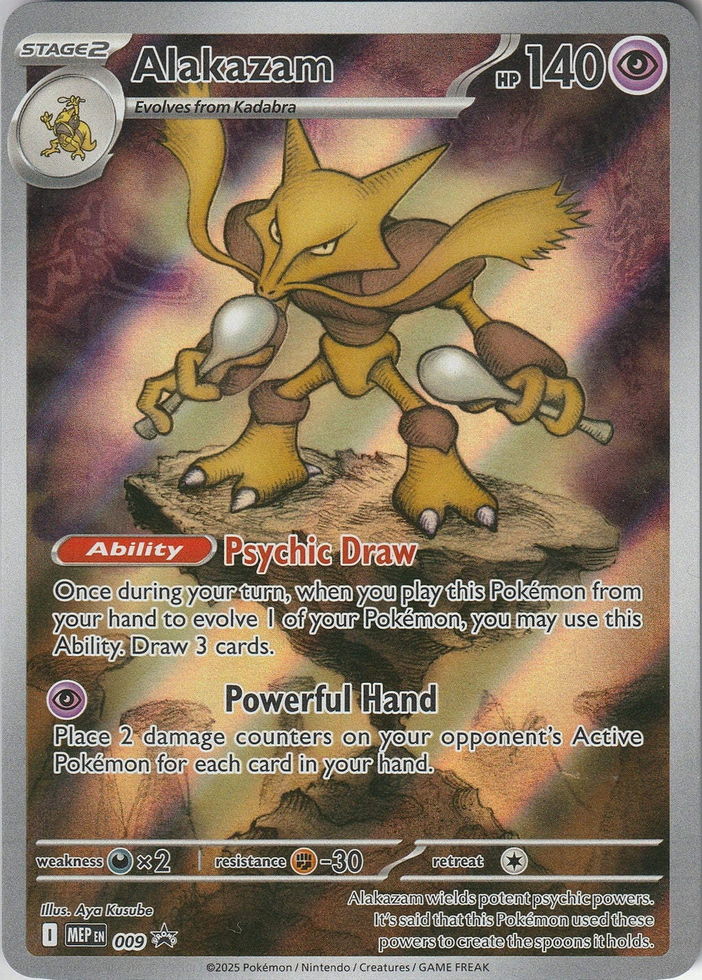 Pokémon TCG Alakazam 009 Holo Black Star Promo Mega Evolution NM 2025 Chrispy Collectables UK