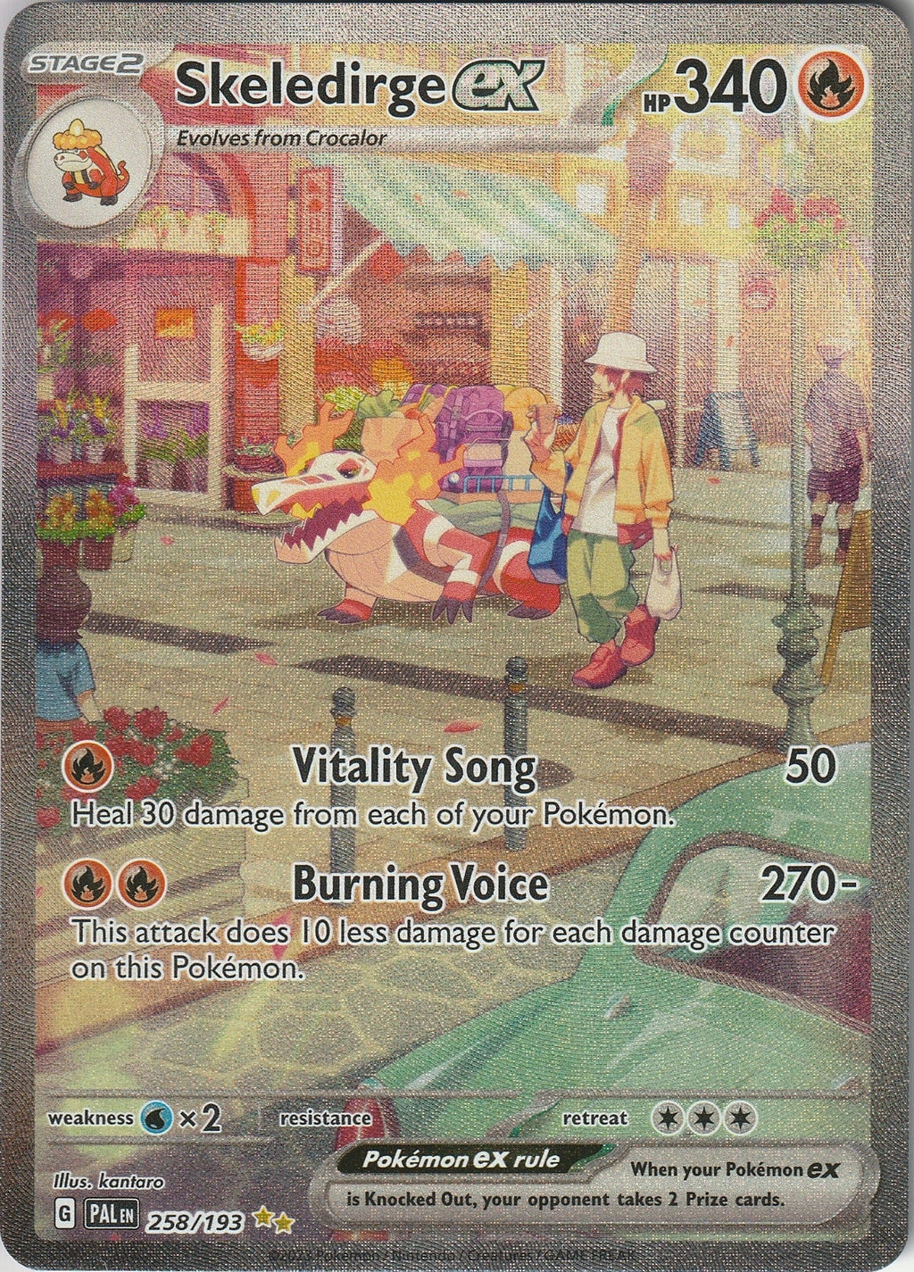 Pokemon TCG Skeledirge Ex 258/193 Paldea Evolved Special Illustration Rare Near Mint 2023 Chrispy Collectables UK