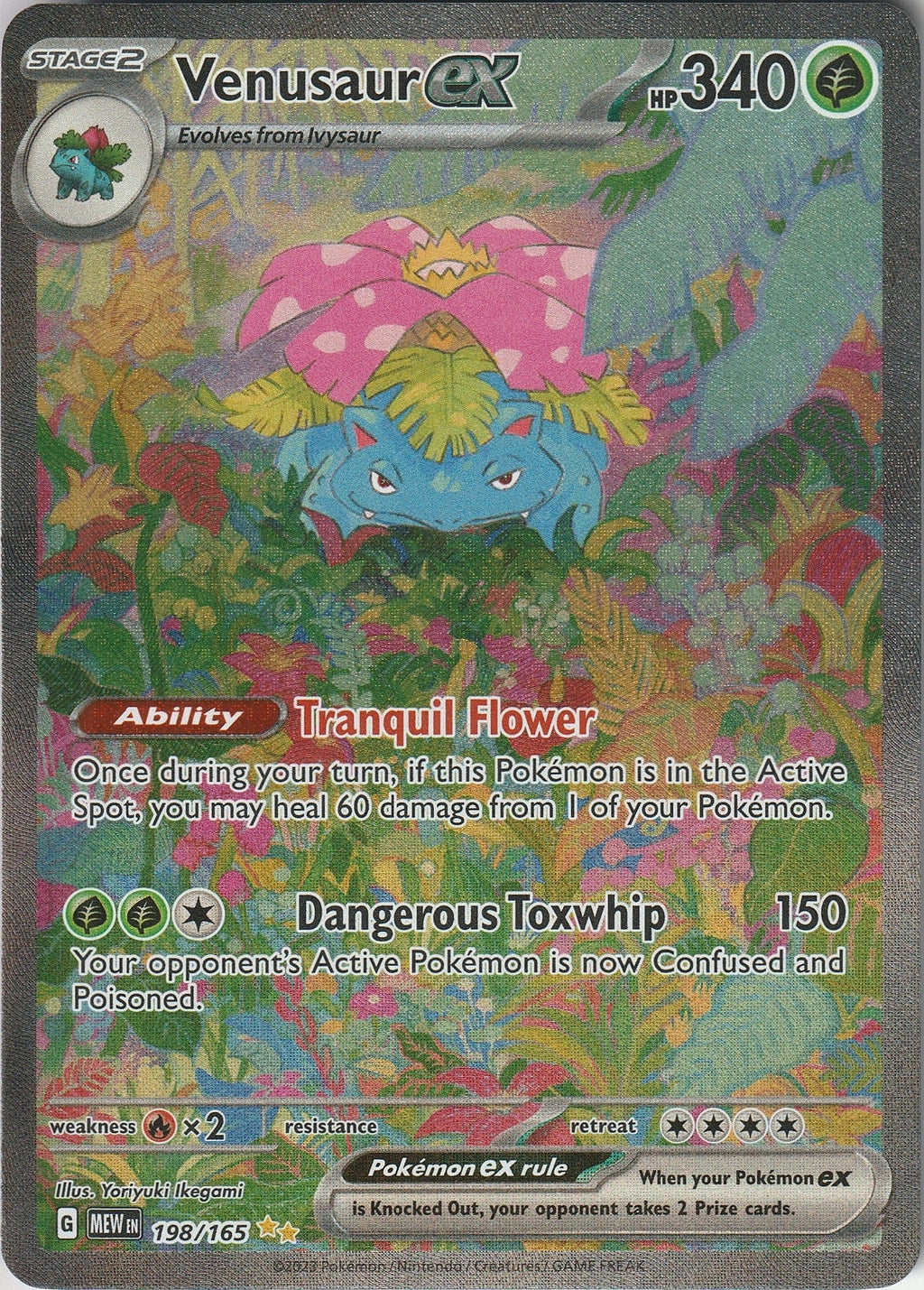 Pokémon TCG Venusaur EX 198/165 Scarlet & Violet 151 English SIR NM 2023 Chrispy Collectables UK