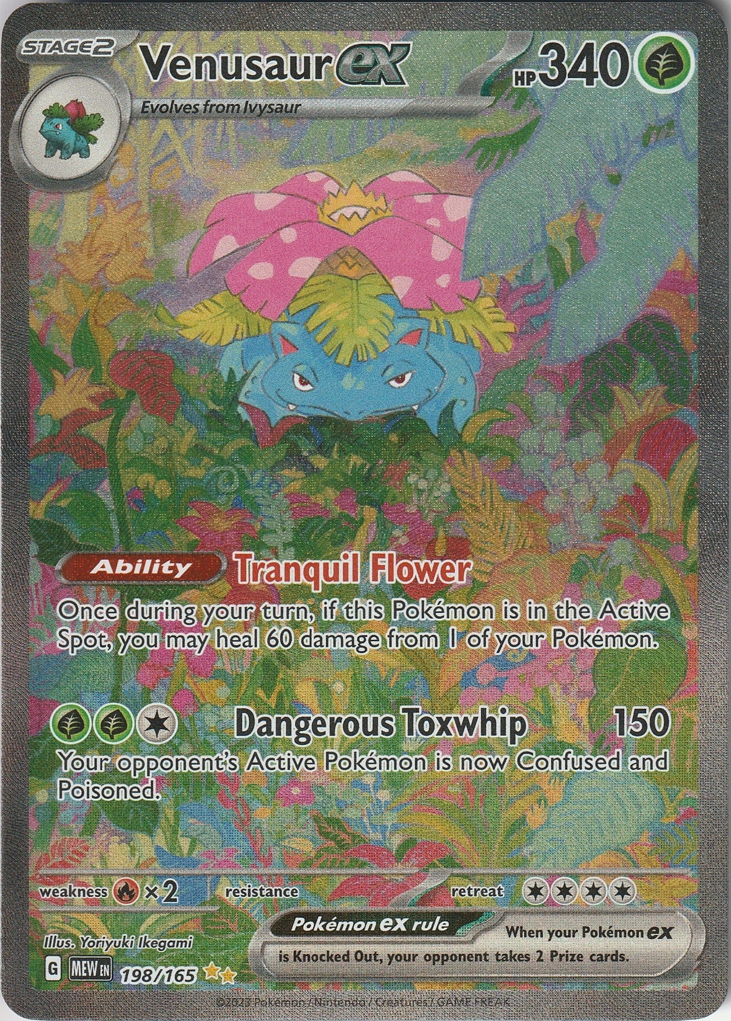 Pokémon TCG Venusaur EX 198/165 Scarlet & Violet 151 English SIR NM 2023 Chrispy Collectables UK
