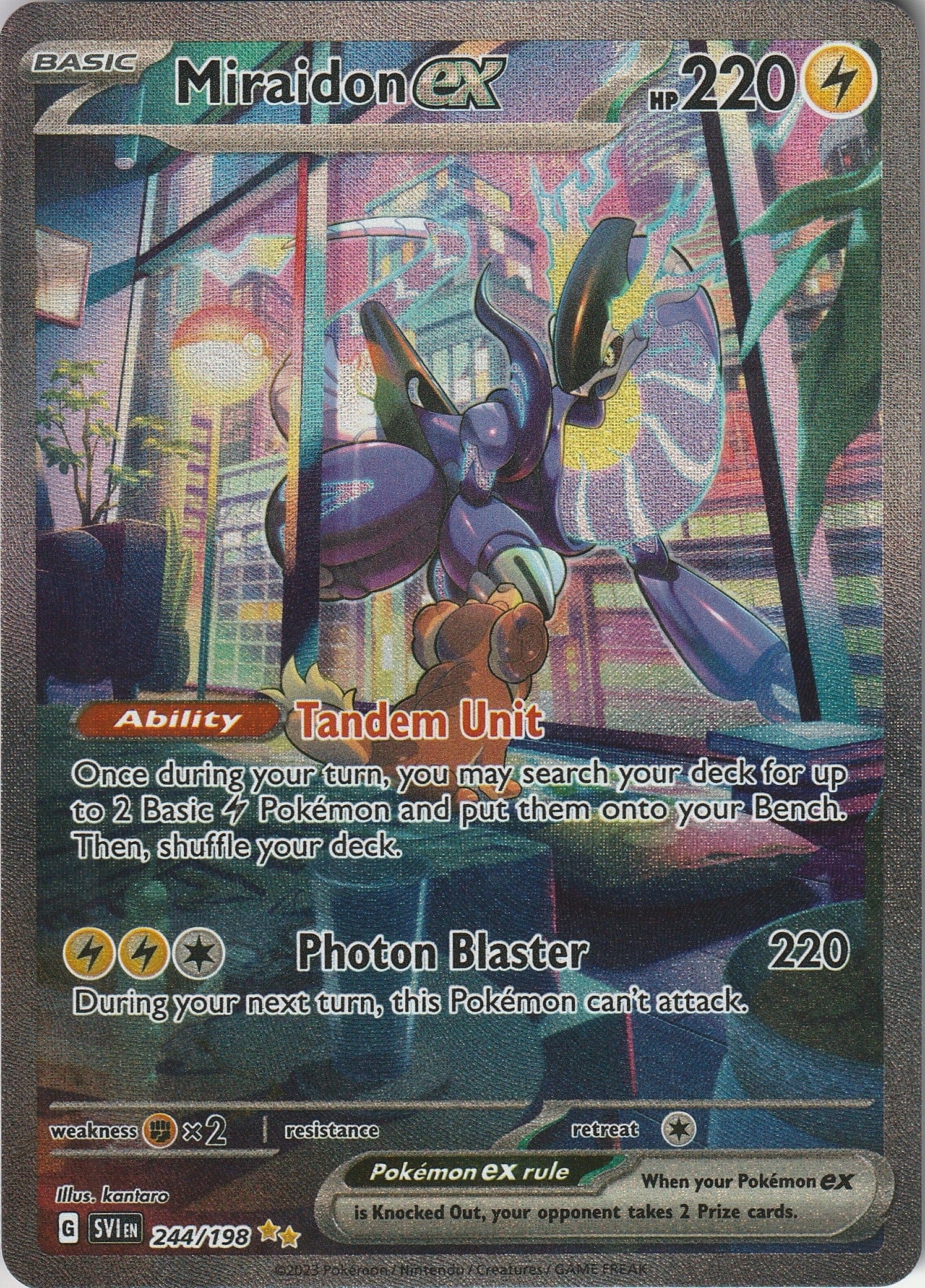 Pokemon TCG Miraidon Ex 244/198 Special Illustration Rare Scarlet Violet NM 2023 Chrispy Collectables UK