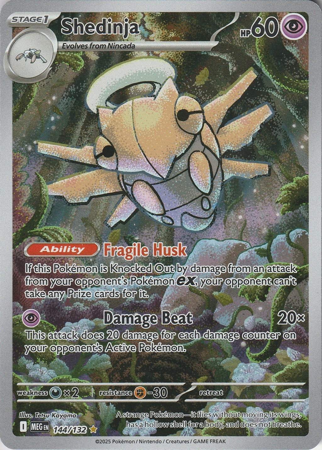 Pokemon TCG Shedinja 144/132 Illustration Rare Mega Evolution Base Set NM 2025 Chrispy Collectables UK