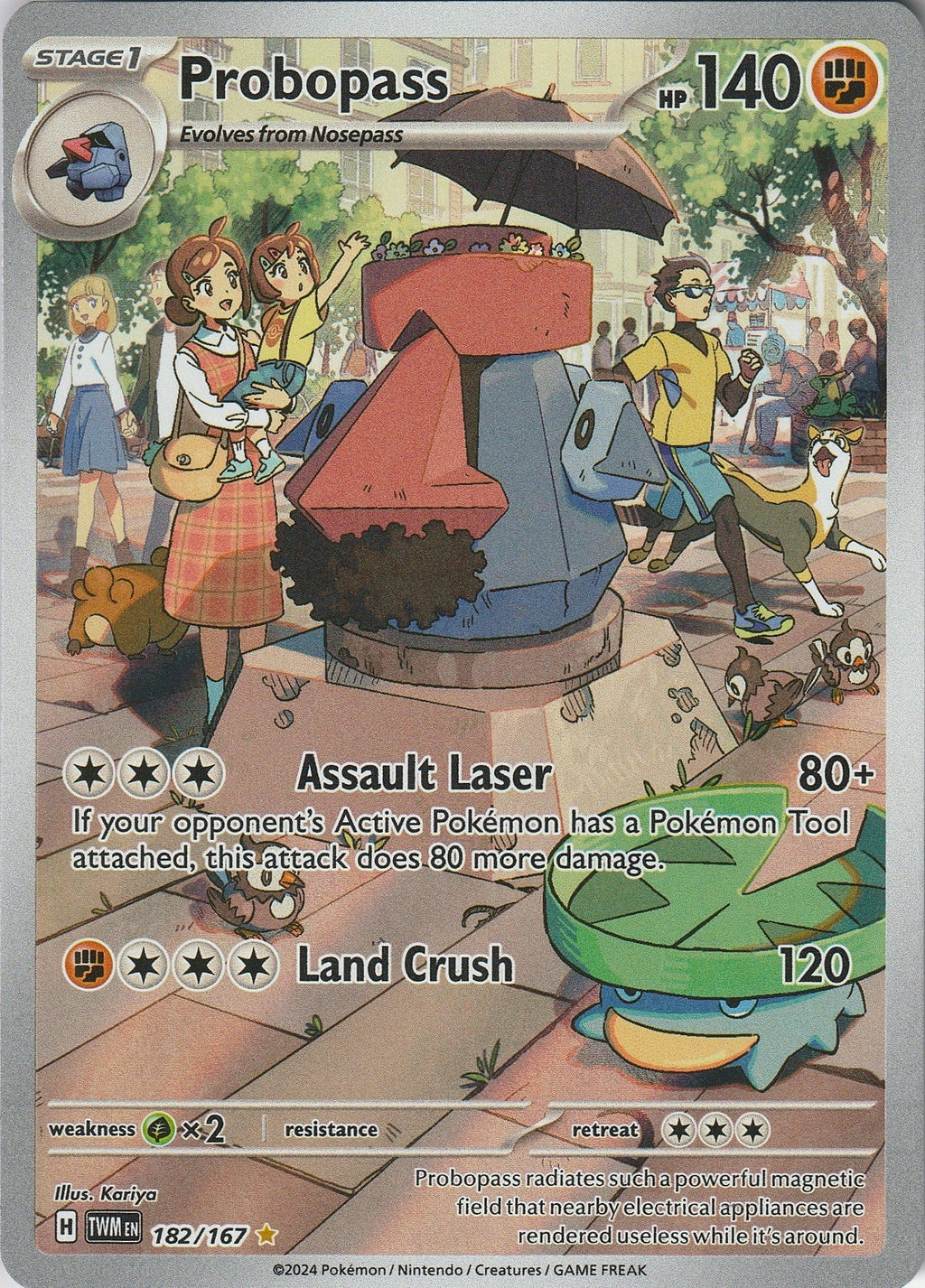 Pokemon TCG Probopass 182/167 S&V Twilight Masquerade Illustration Rare IR NM 2024 Chrispy Collectables UK