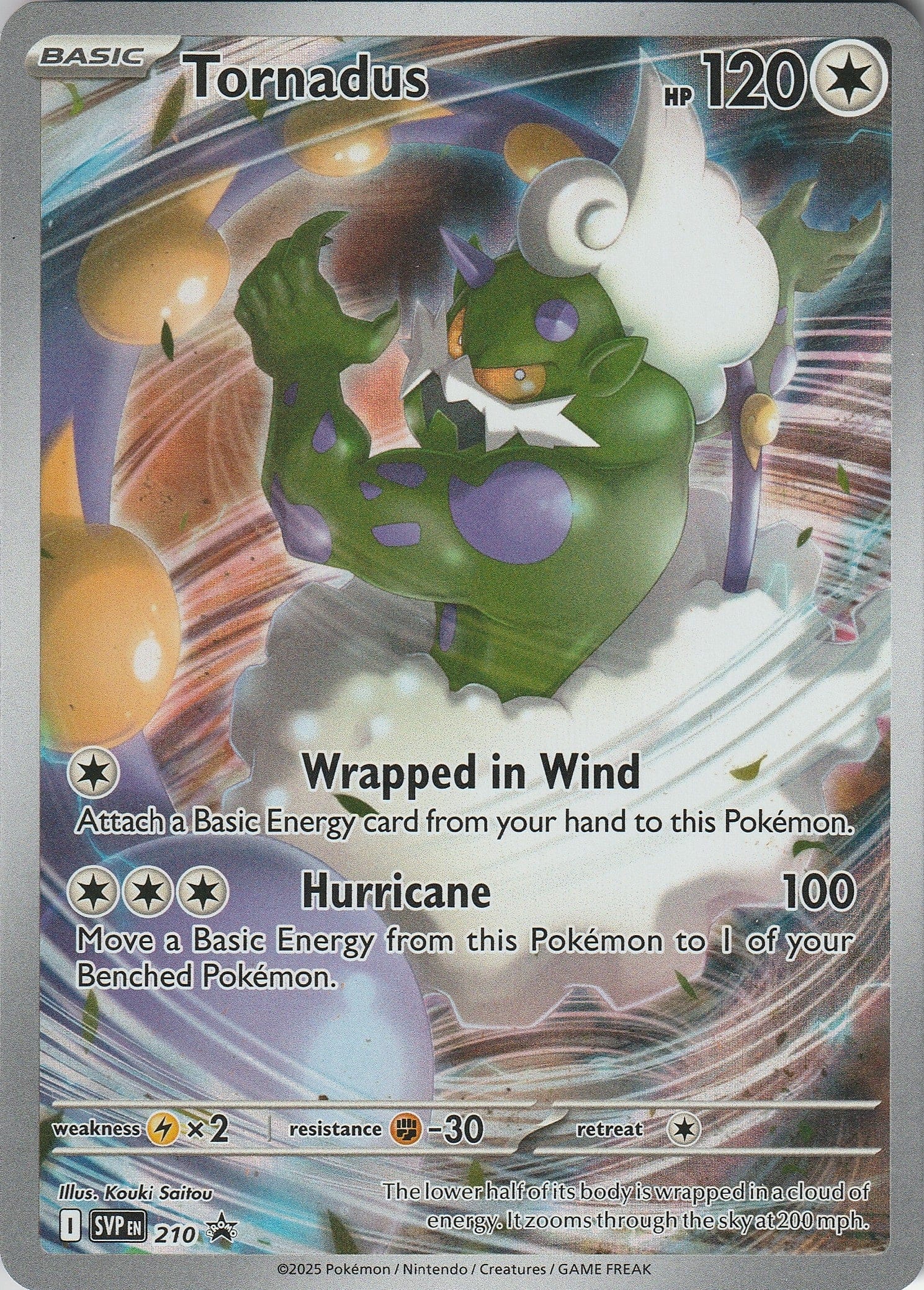 Pokemon TCG Tornadus SVP 210 White Flare Promo Holo Rare Near Mint 210 Chrispy Collectables UK