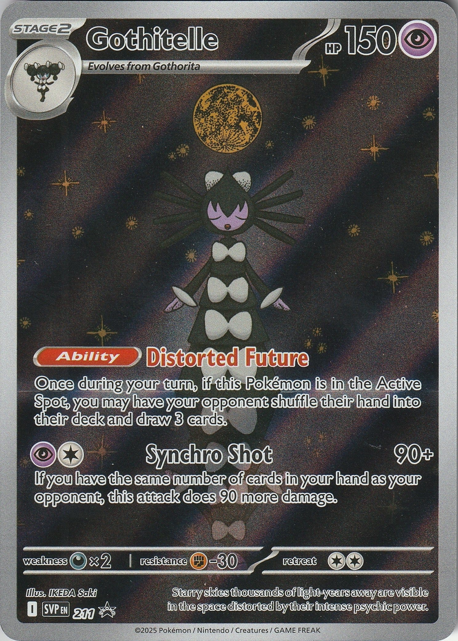 Pokemon TCG Gothitelle SVP 211 Black Star Promo Illustration Rare Near Mint 2025 Chrispy Collectables UK