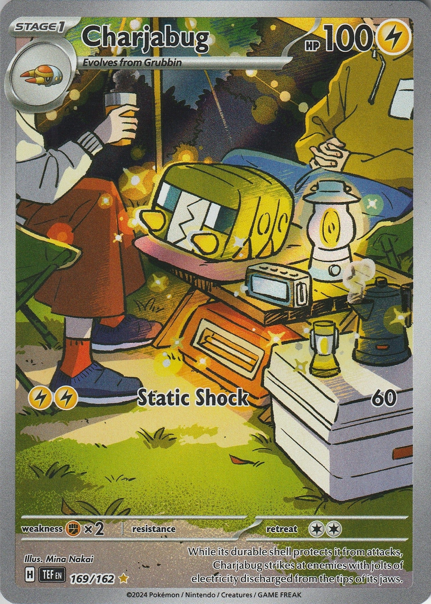 Pokémon TCG Charjabug Full Art 169/162 Temporal Forces Mint English Card 2024 Chrispy Collectables UK