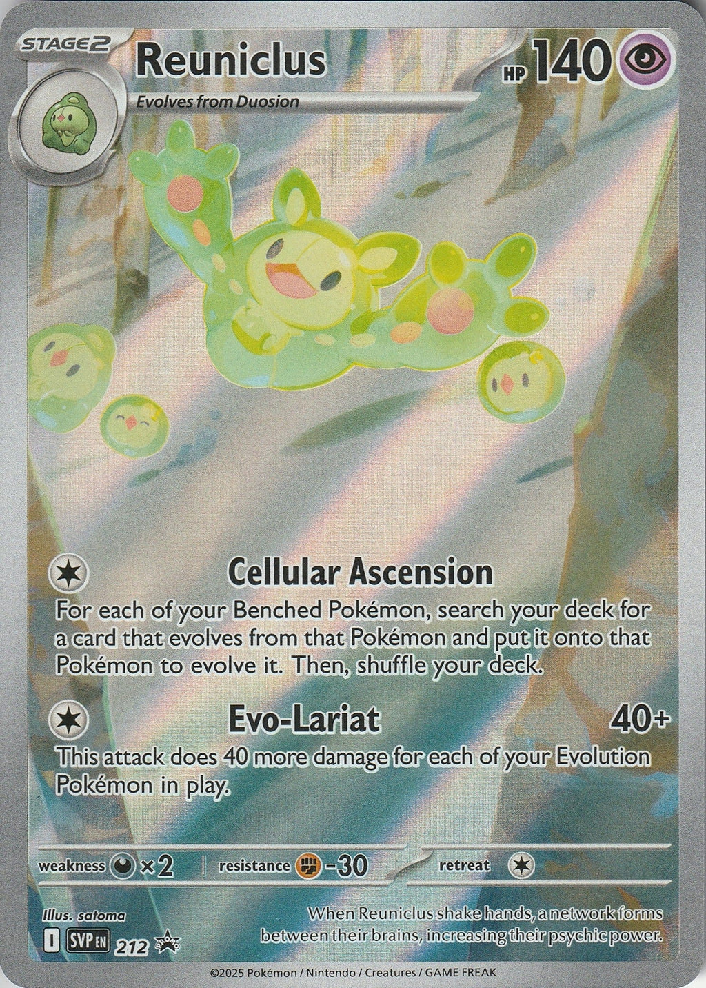Pokemon TCG Reuniclus SVP 212 Black Bolt Black Star Promo Holo Near Mint  2025 Chrispy Collectables UK