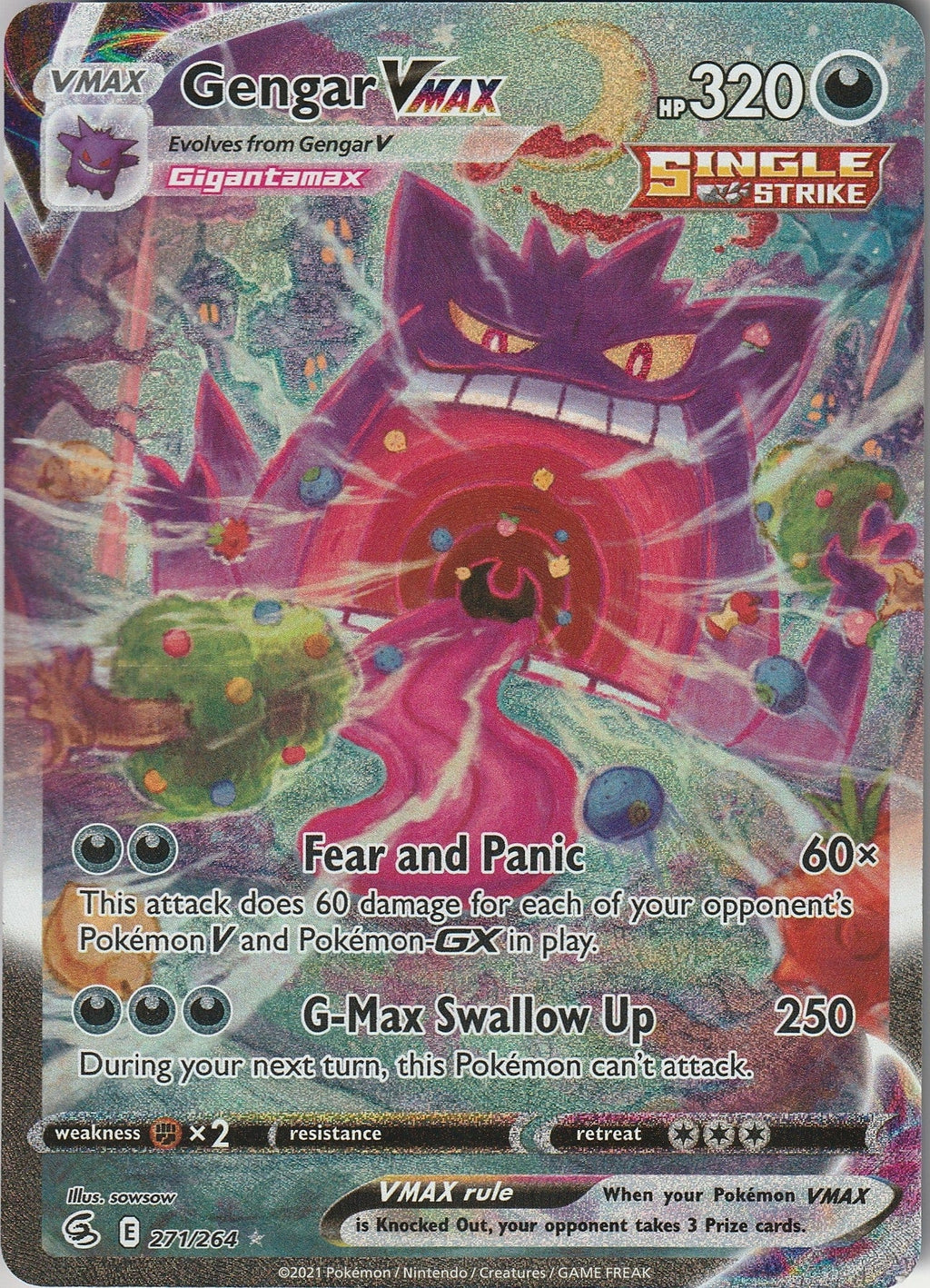 Pokémon TCG Gengar VMAX 271/264 Fusion Strike Holo Card NM 2021 Chrispy Collectables UK