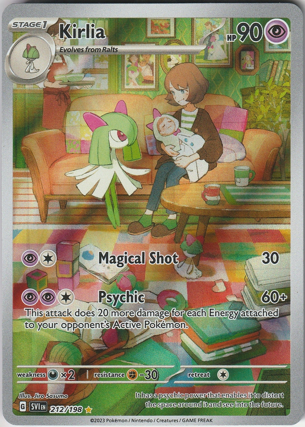 Pokemon TCG Kirlia 212/198 Scarlet & Violet Base Illustration Rare 2023 Chrispy Collectables UK