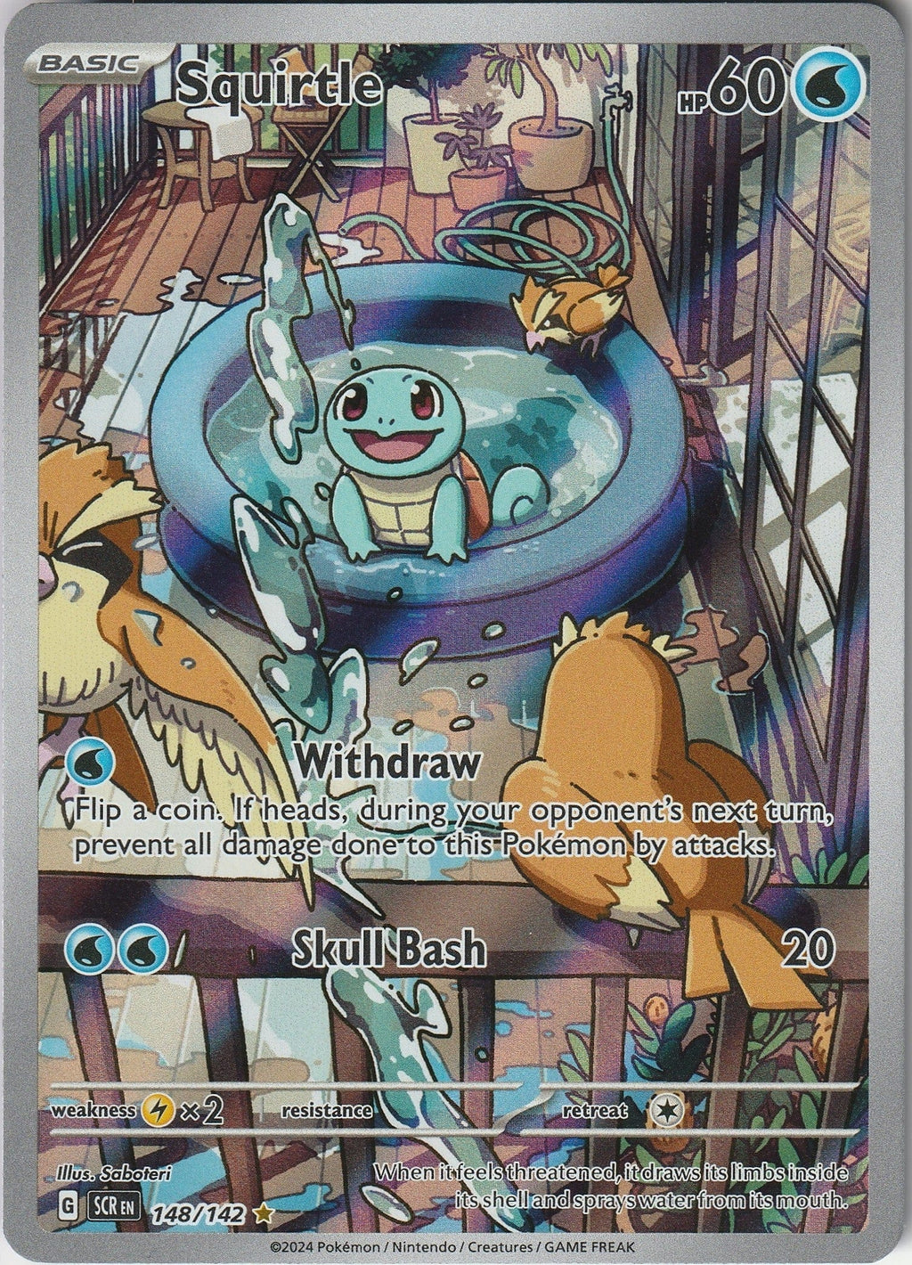 Pokemon TCG Squirtle 148/142 Stella Crown Illustration Rare NM 2024 Chrispy Collectables UK