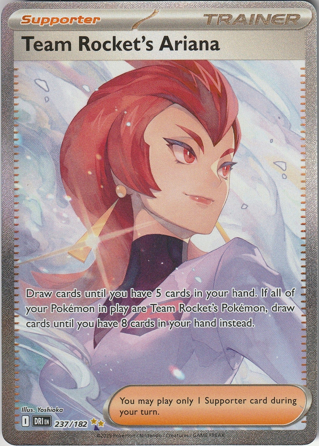 Team Rockets Ariana 237/182 Destined Rivals Special Illustration Rare Trainer