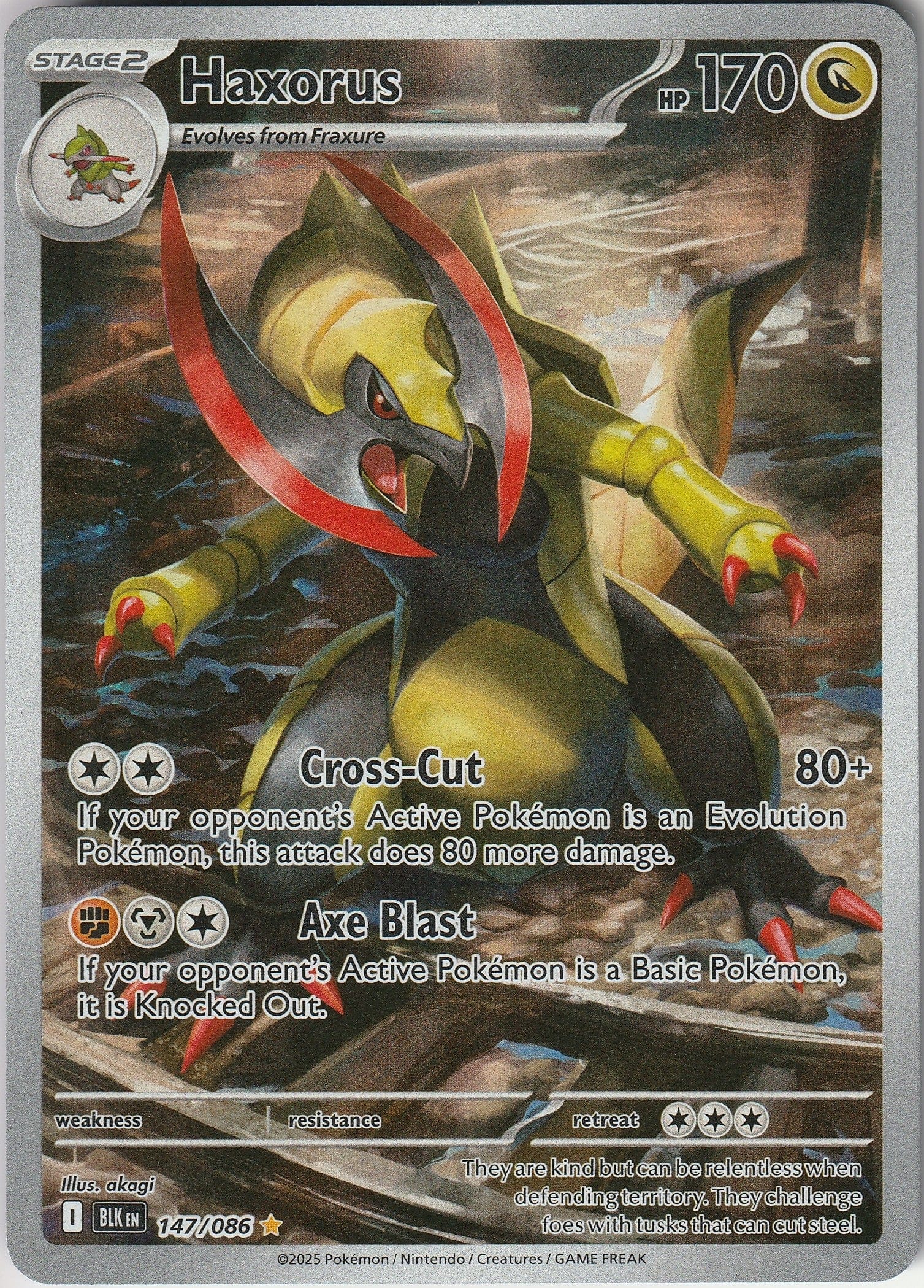 Haxorus 147/086 Black Bolt Holo Illustration Rare