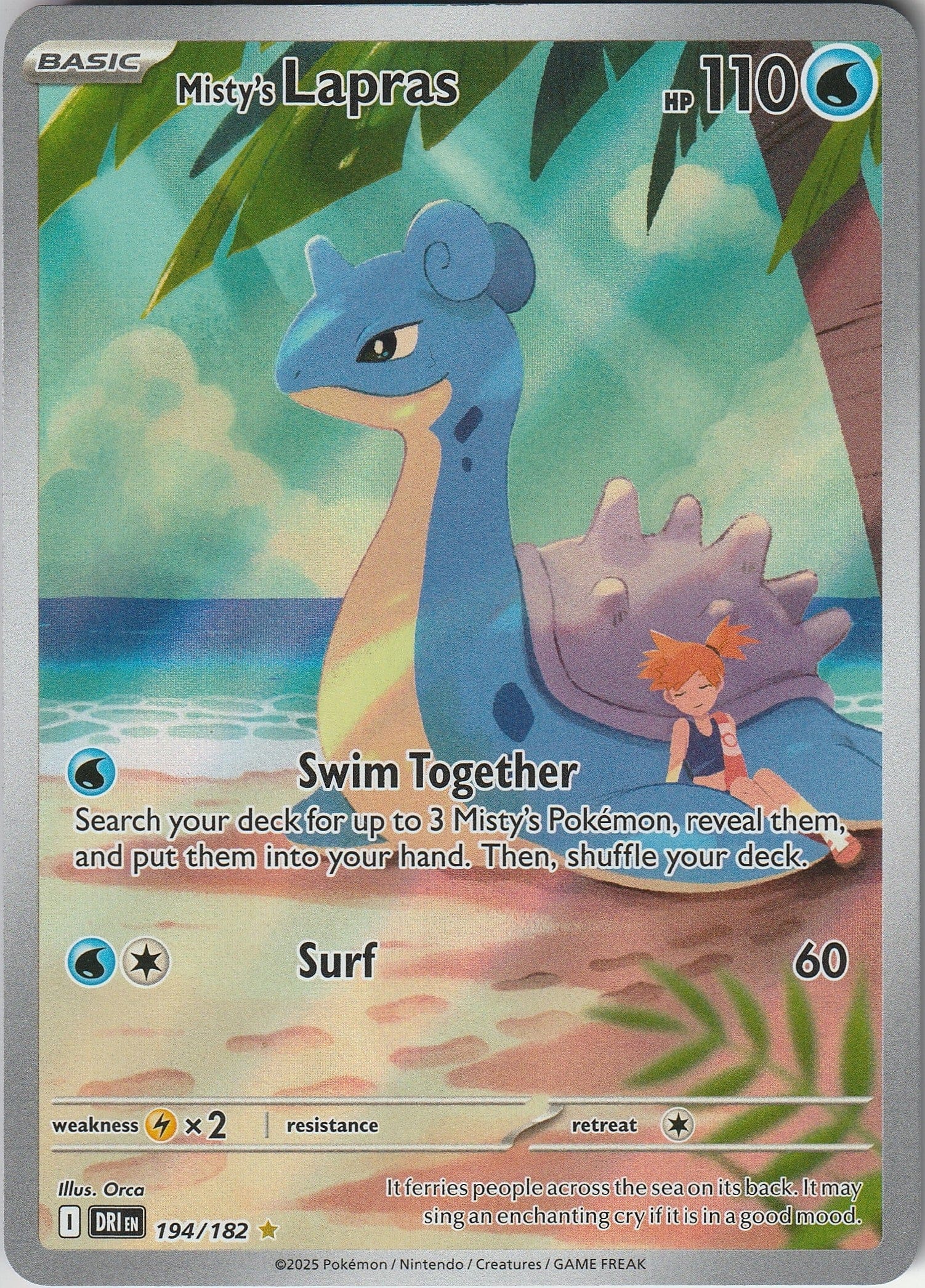 Misty's Lapras 194/182 Destined Rivals Illustration Rare