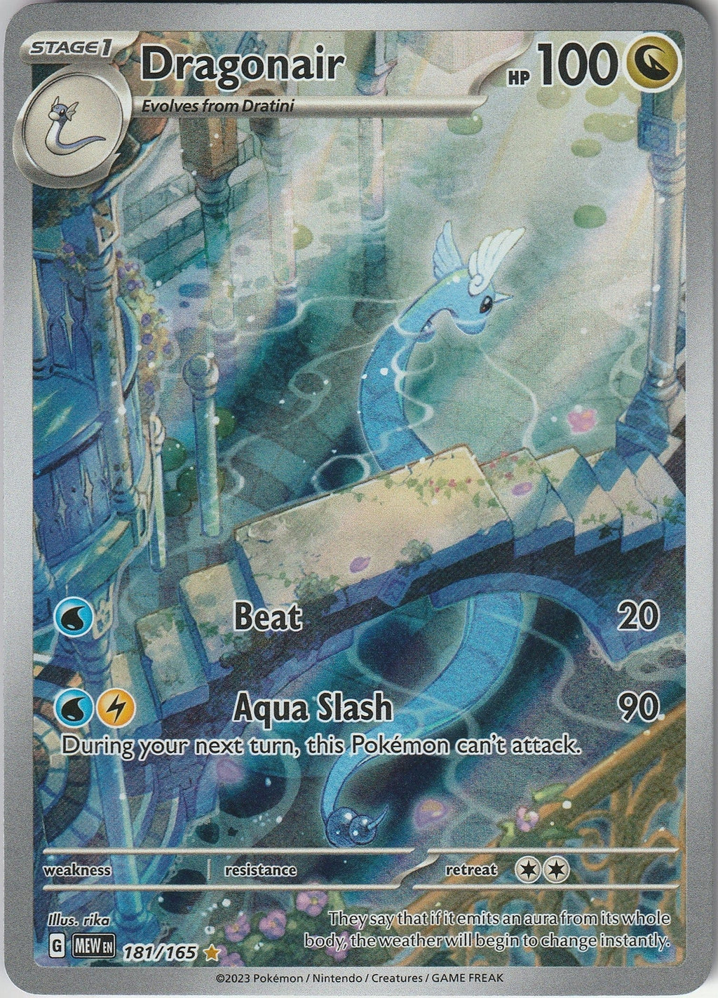 Pokemon TCG Dragonair 181/165 Scarlet & Violet 151 Holo Illustration Rare NM 2023 Chrispy Collectables UK 