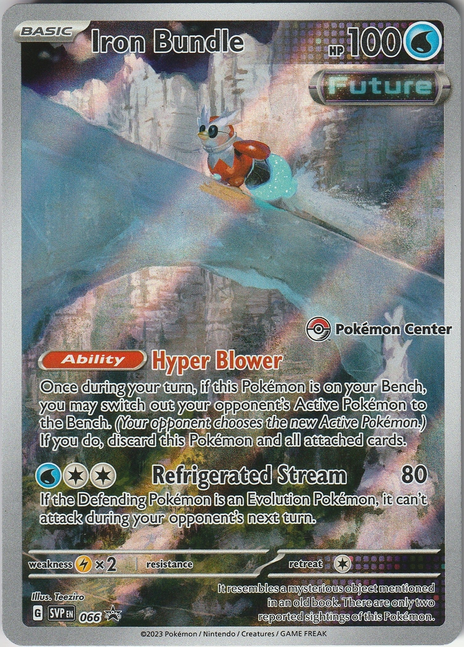 Pokemon TCG Iron Bundle 066 Pokemon Center Stamped Scarlet & Violet Black Star Promo NM 2023 Chrispy Collectables UK