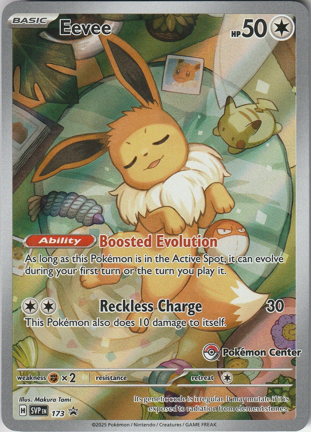 Pokemon TCG Eevee Promo SVP 173 Pokemon Center Stamped Prismatic Evolutions NM 2025 Chrispy Collectables UK