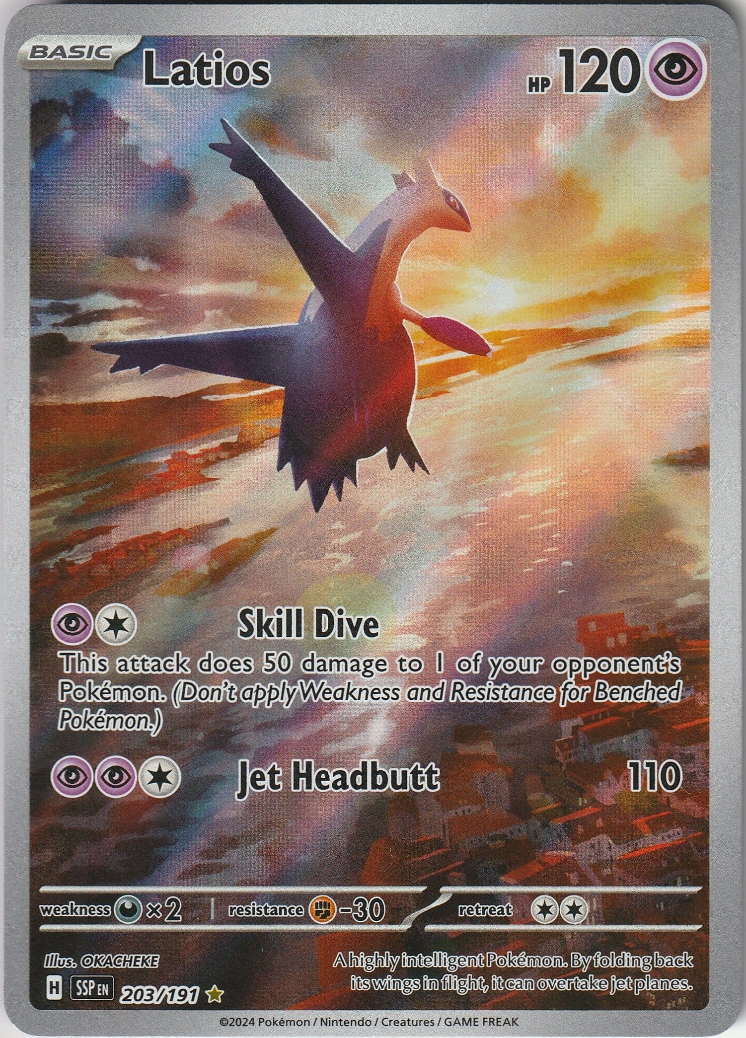 Latios 203/191 Surging Sparks Illustration Rare