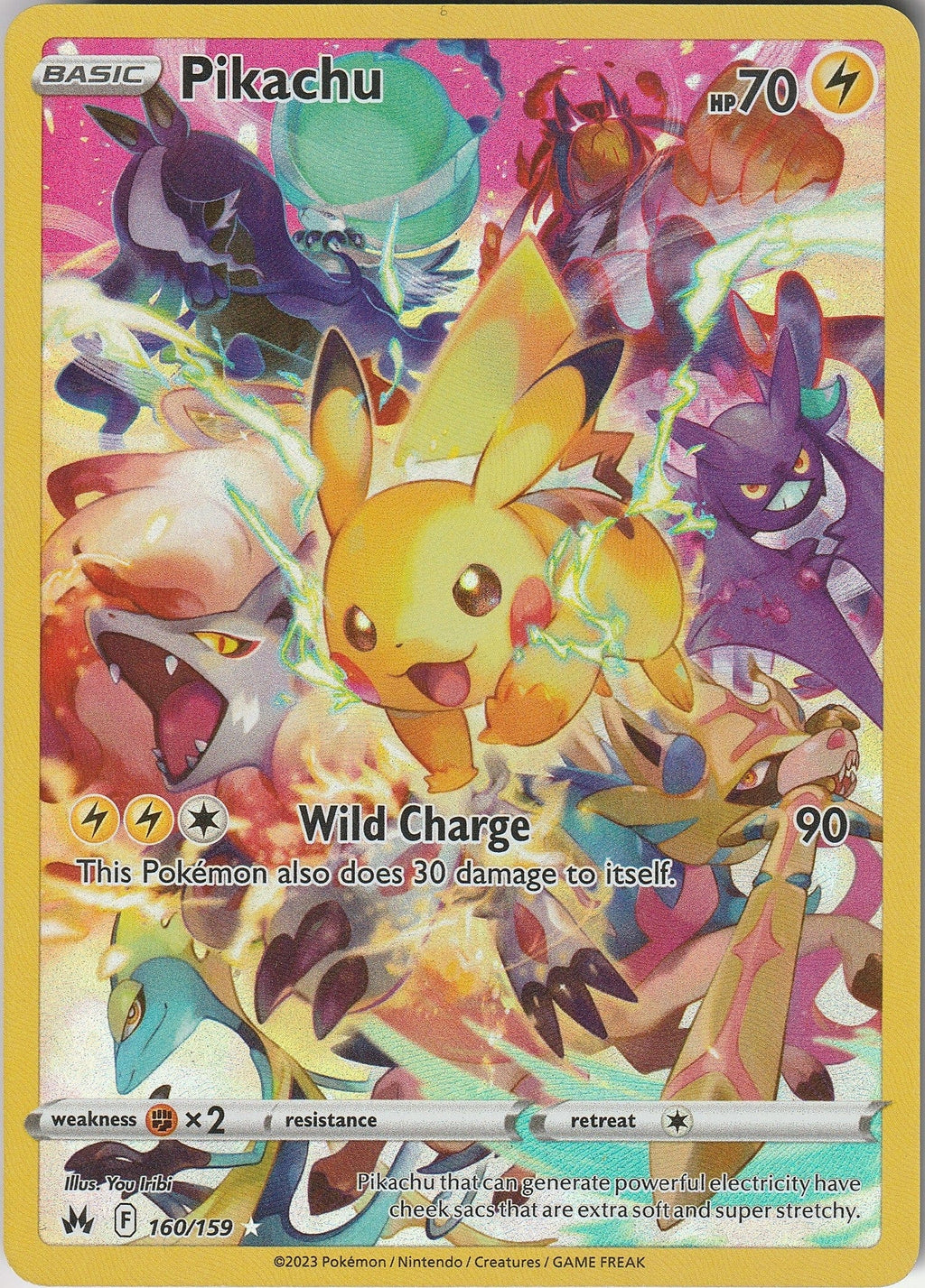 Pokemon TCG Pikachu 160/159 Crown Zenith Secret Rare Full Art Holo NM 2023 Chrispy Collectables UK