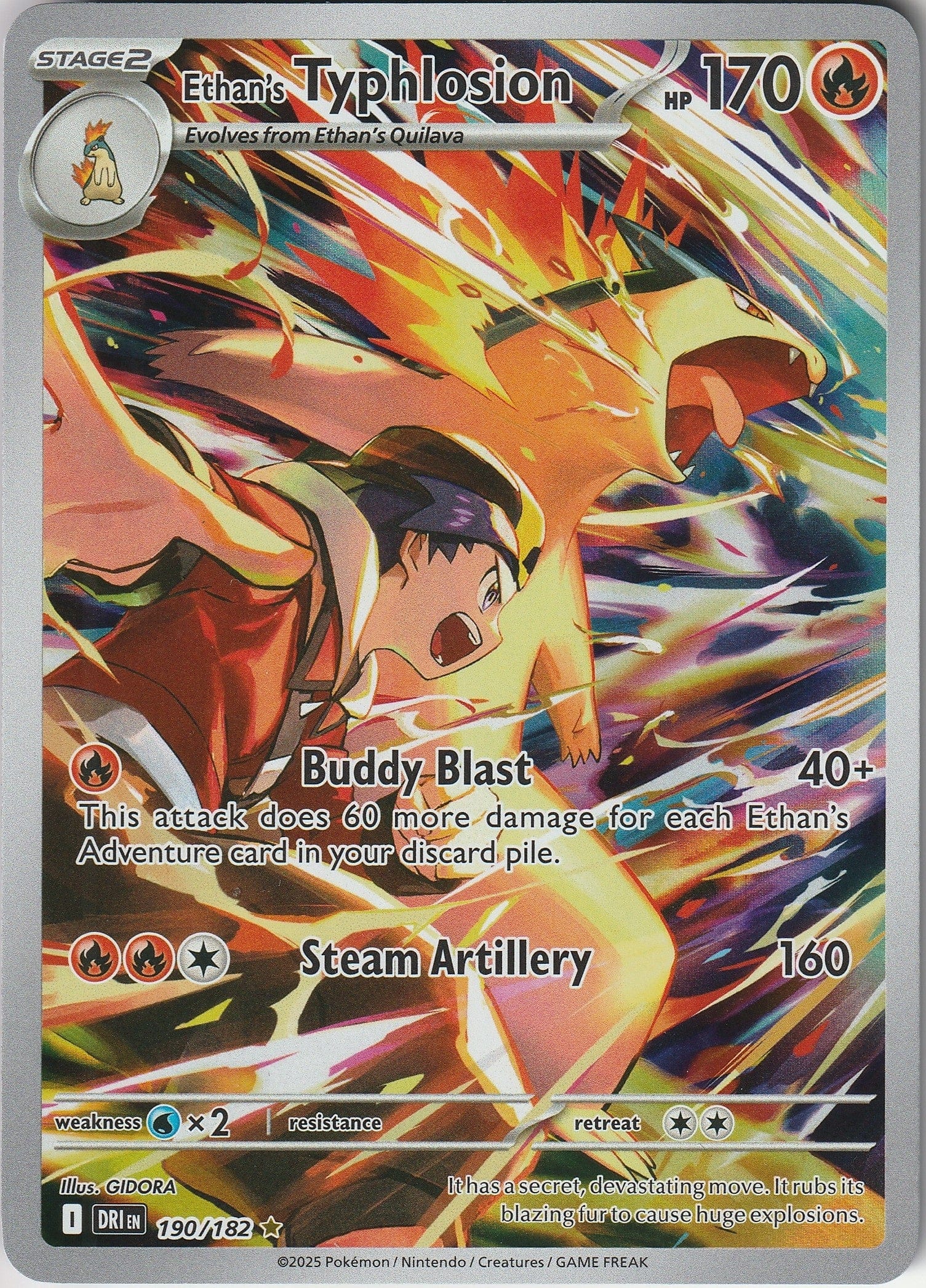 Ethan's Typhlosion 190/182 Destined Rivals Holo Illustration Rare