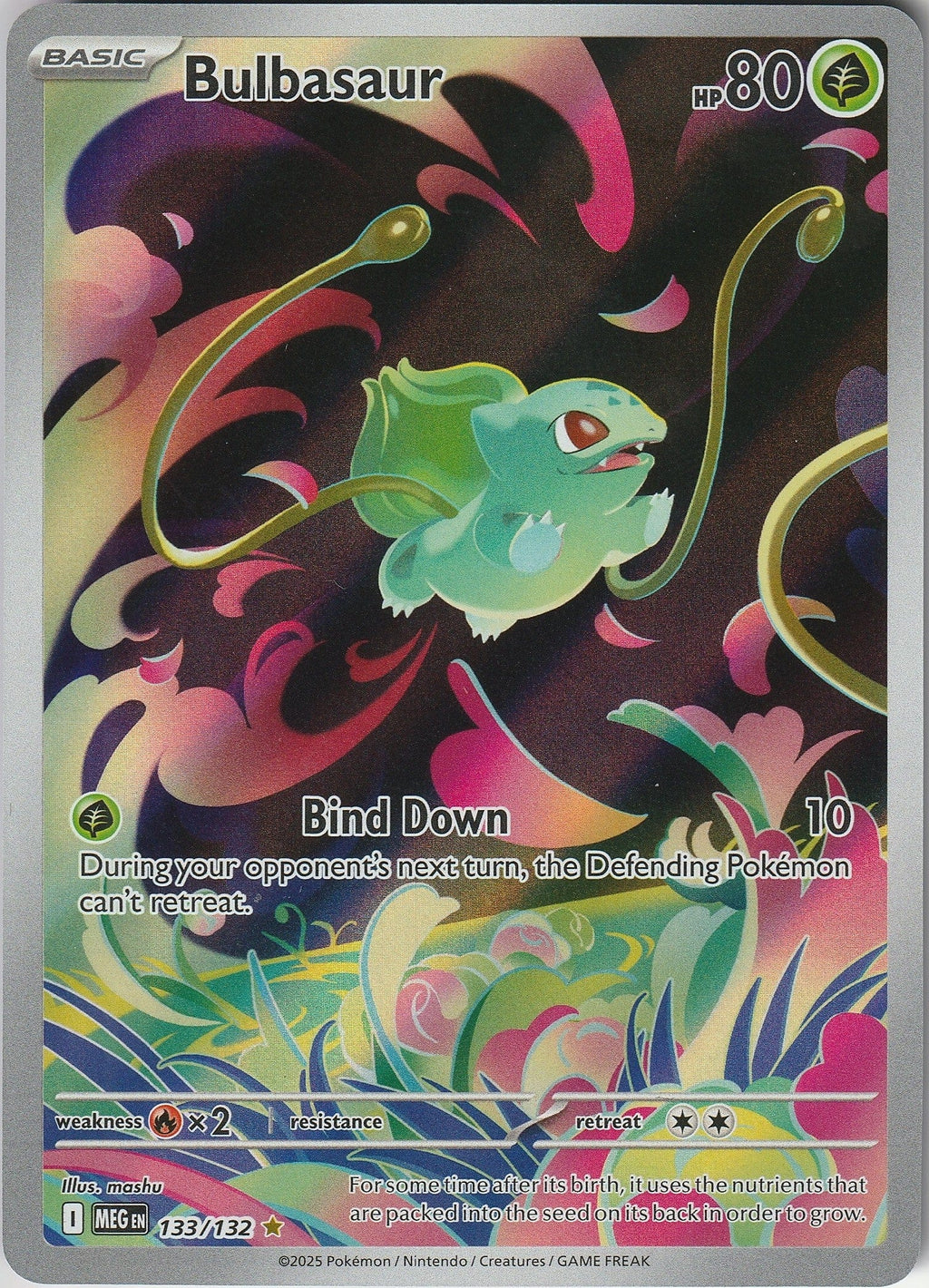 Bulbasaur 133/132 Mega Evolutions Illustration Rare