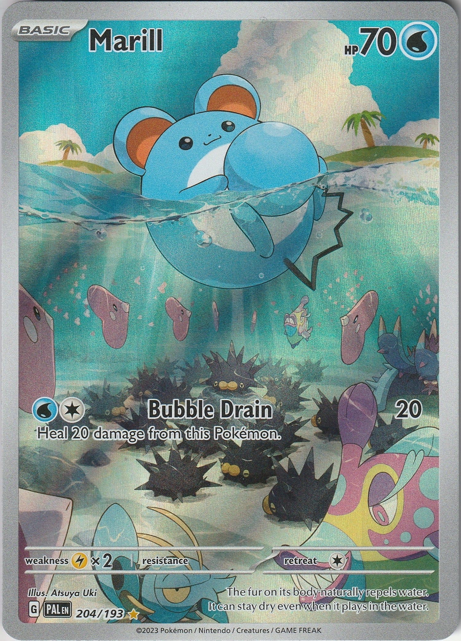 Marill 204/193 Paldea Evolved Holo Illustration Rare Scarlet & Violet