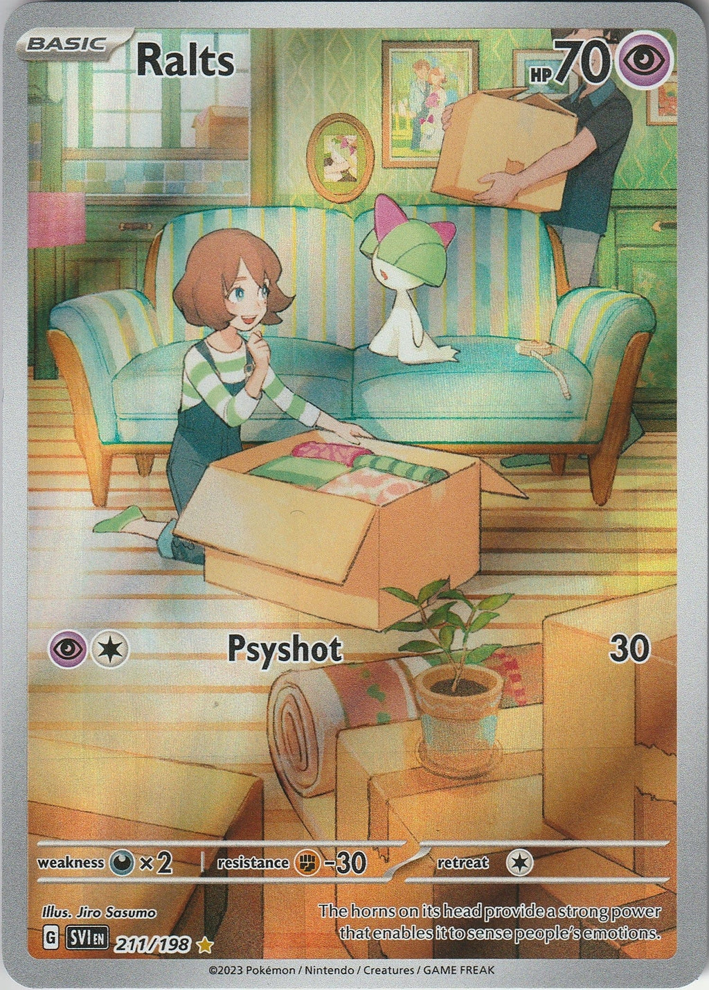 Ralts 211/198 Scarlet & Violet Base Set Illustration Rare Holo