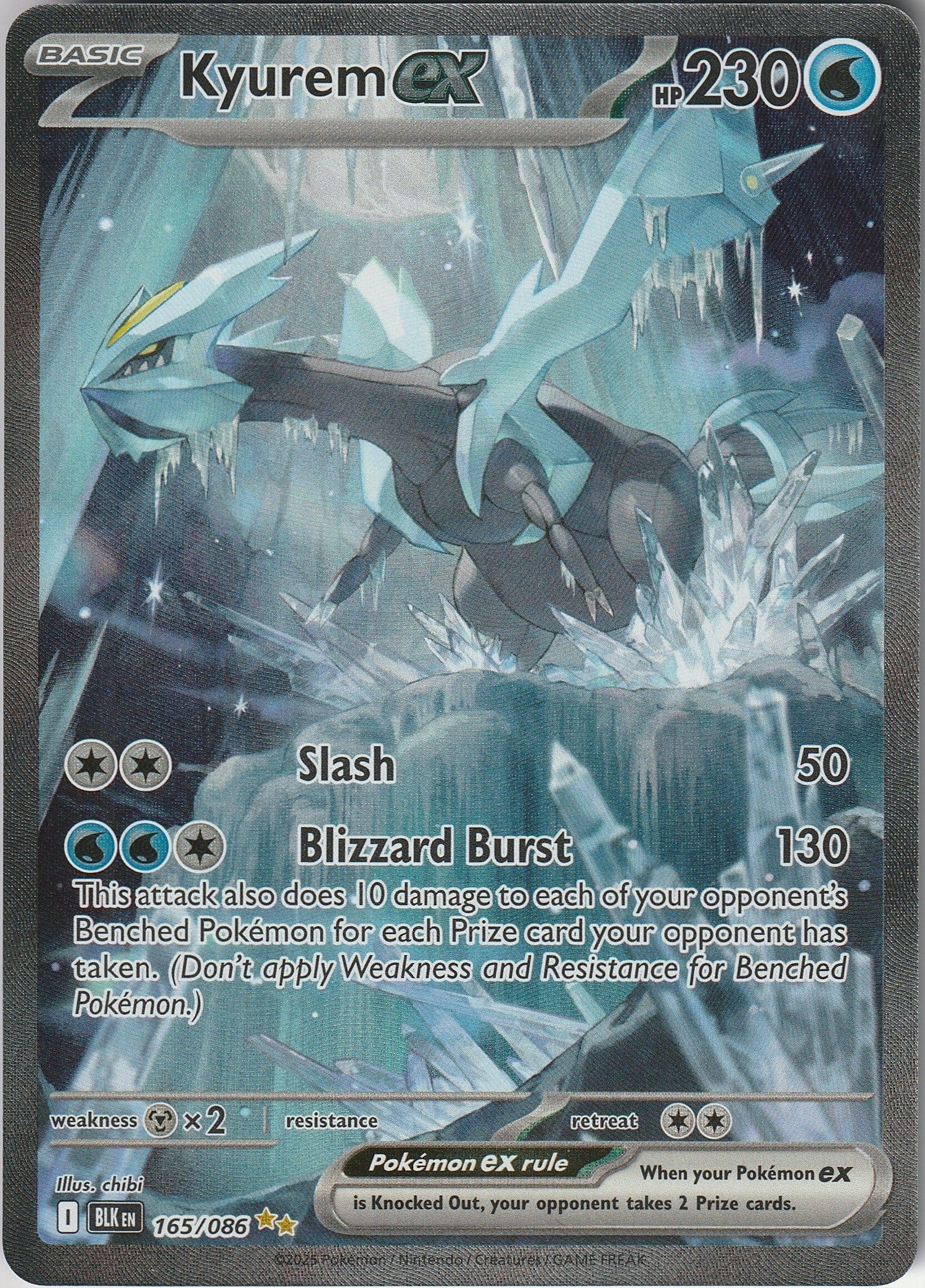Pokemon TCG Kyuren Ex 165/086 Special Illustration Rare Black Bolt NM 2025 Chrispy Collectables UK