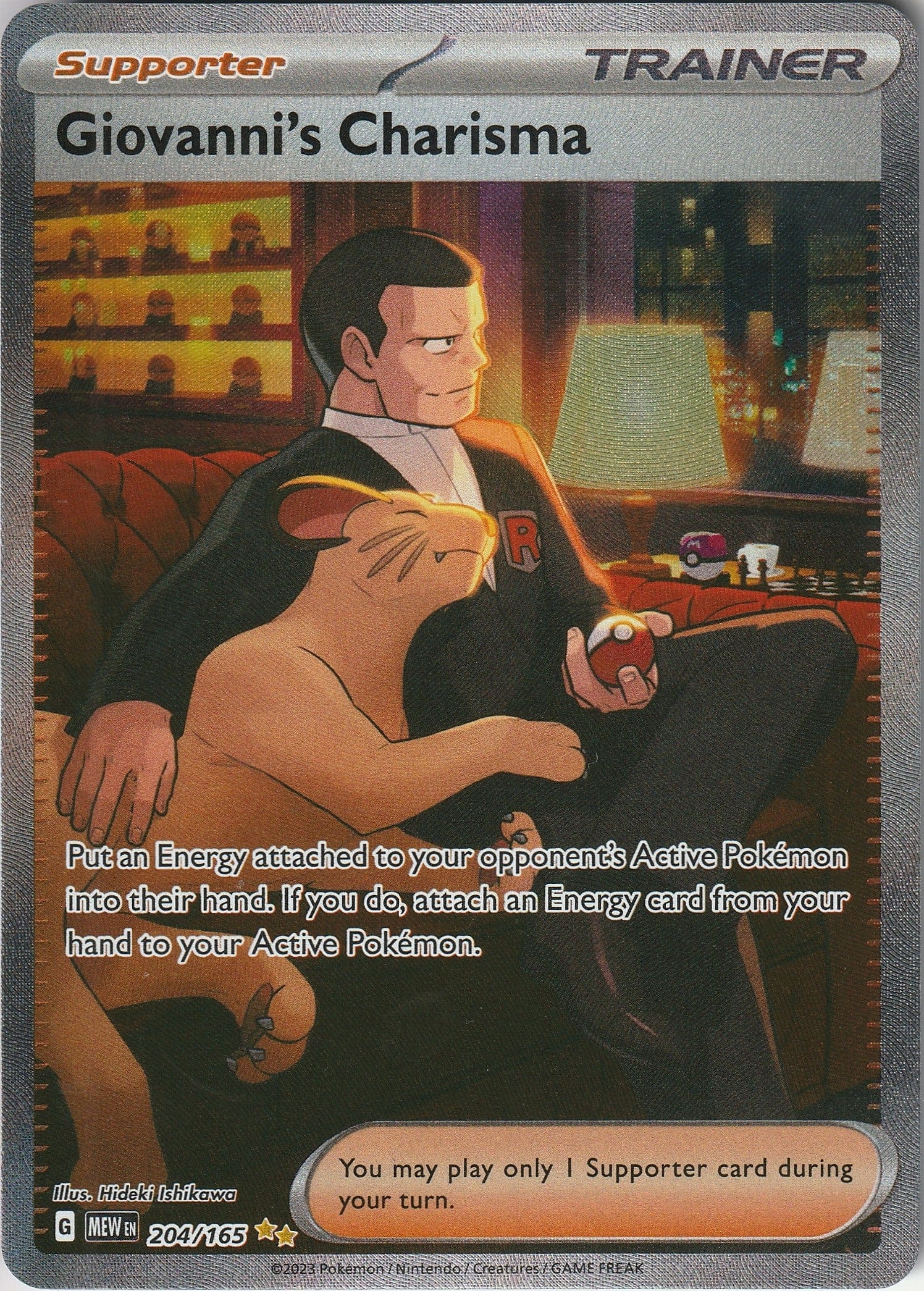 Giovanni's Charisma 204/165 Scarlet & Violet 151 Special Illustration Rare