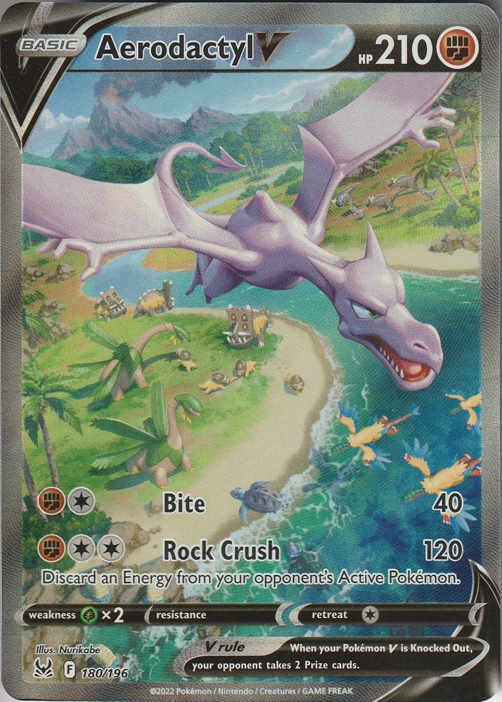 Aerodactyl V 180/196 Swsh11 Lost Origin Alt Art Holo Sword & Shield