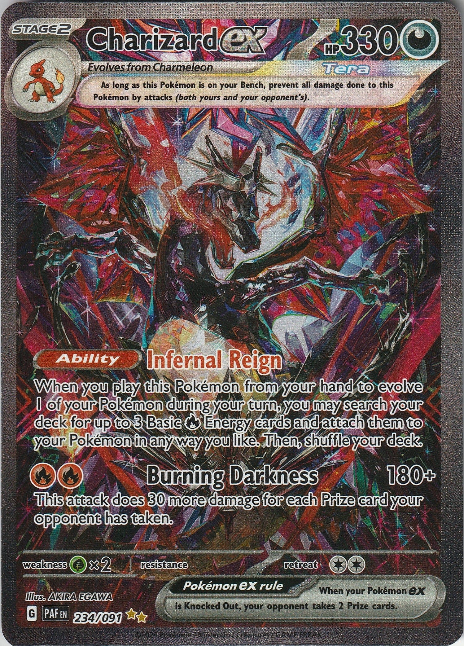 Charizard Ex 234/091 Paldean Fates Special Illustration Rare