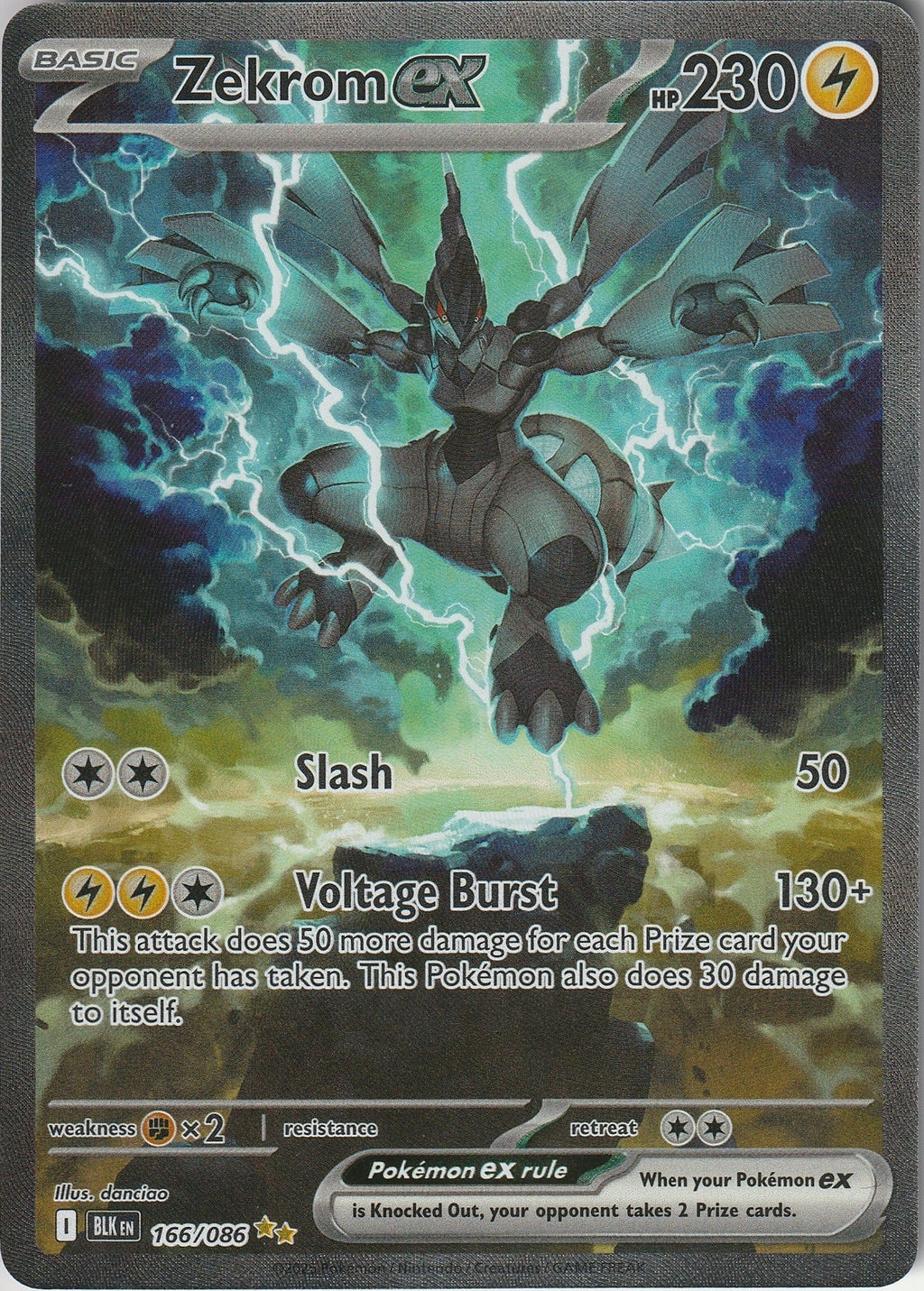 Pokemon TCG Zekrom EX 166/086 Black Bolt Special Illustration Rare Mint 2025 Chrispy Collectables UK 
