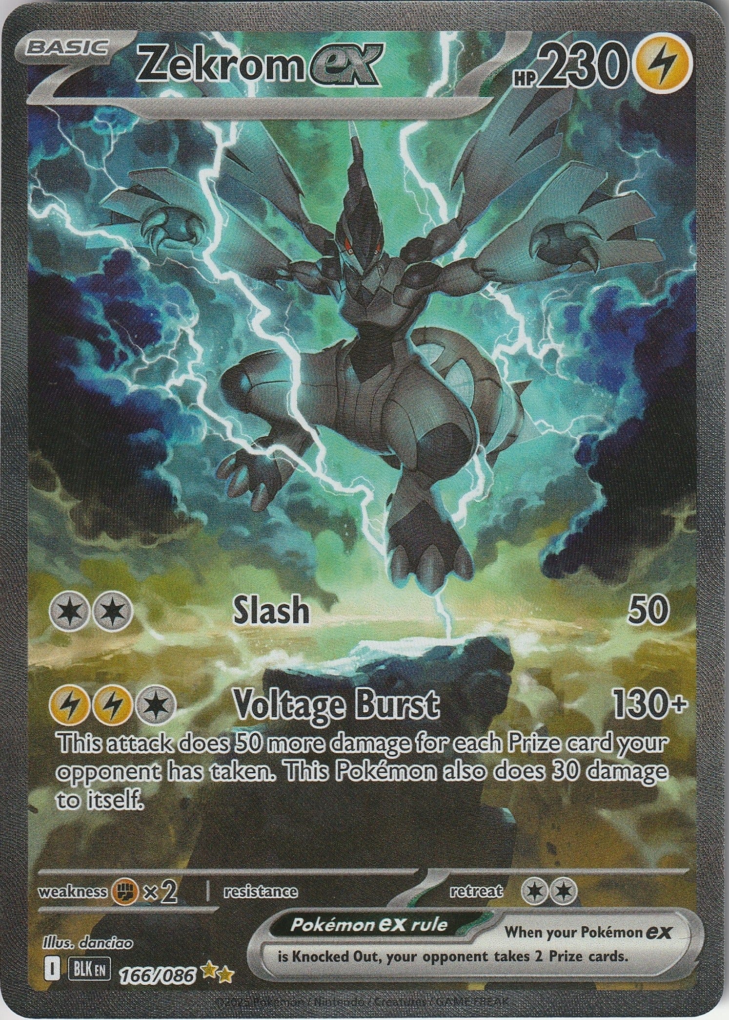 Pokemon TCG Zekrom EX 166/086 Black Bolt Special Illustration Rare Mint 2025 Chrispy Collectables UK 