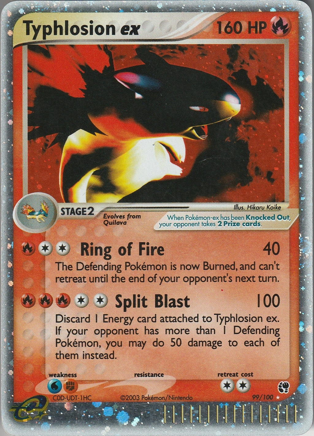 Pokemon TCG Typhlosion EX 99/100 Sandstorm Holo Ultra Rare E-Series LP 2003 Vintage Chrispy Collectables UK