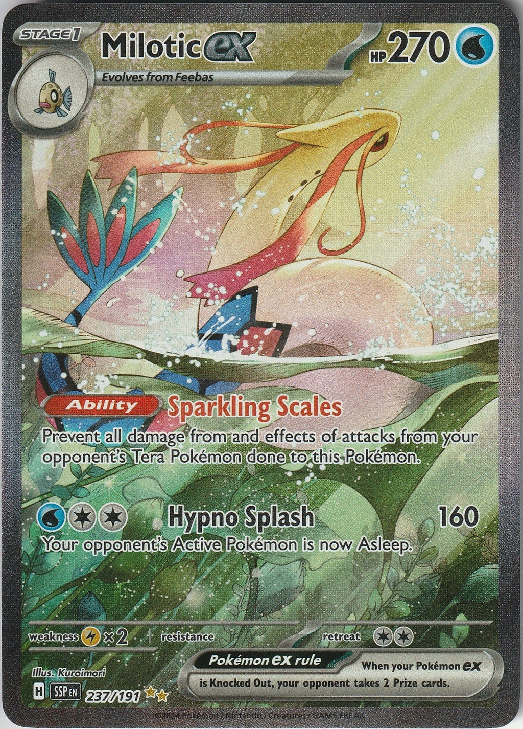 Pokemon TCG Milotic EX 237/191 Surging Sparks Special Illustration Rare NM 2024 Chrispy Collectables UK 