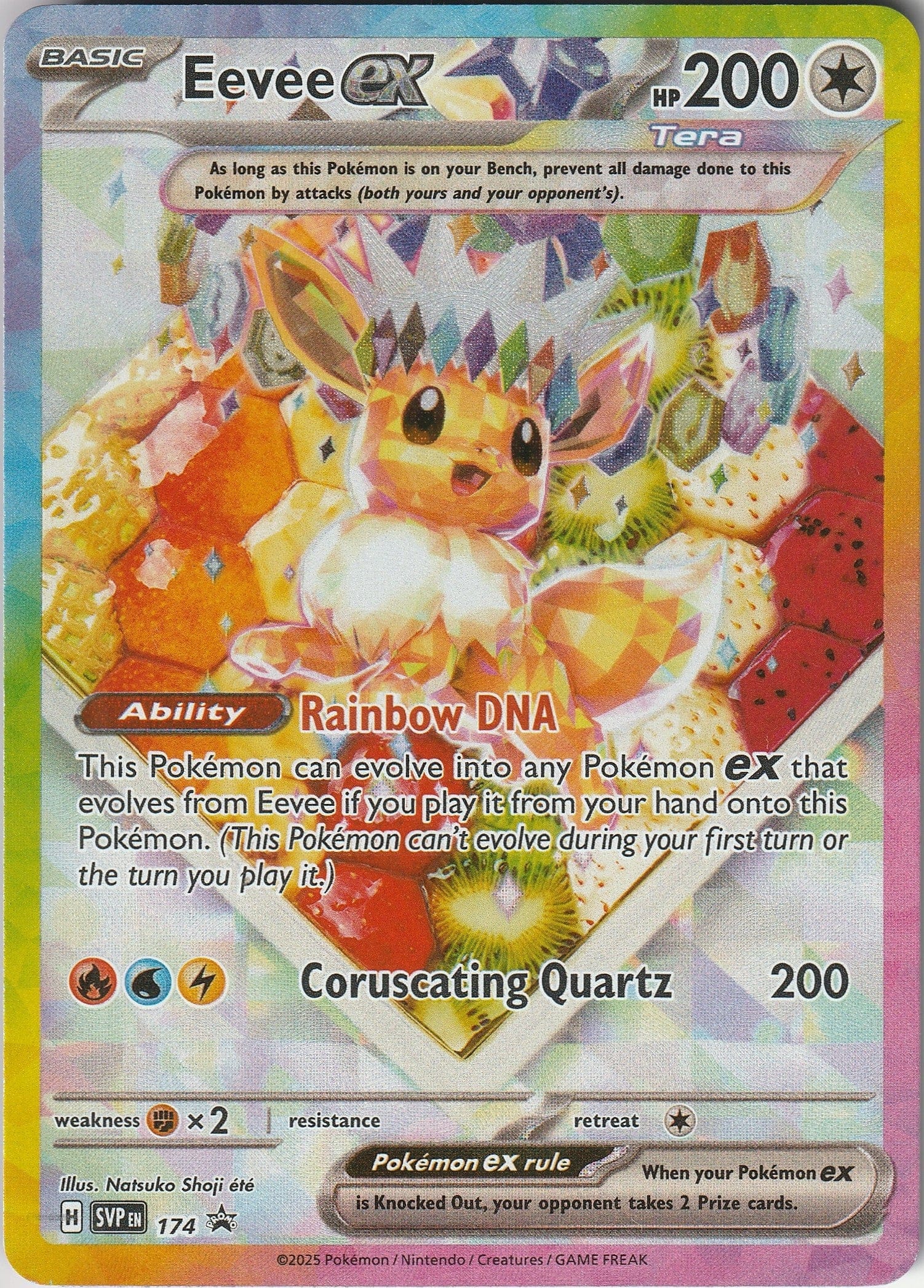 Eevee Ex 174 Black Star Promo Prismatic Evolutions Holo