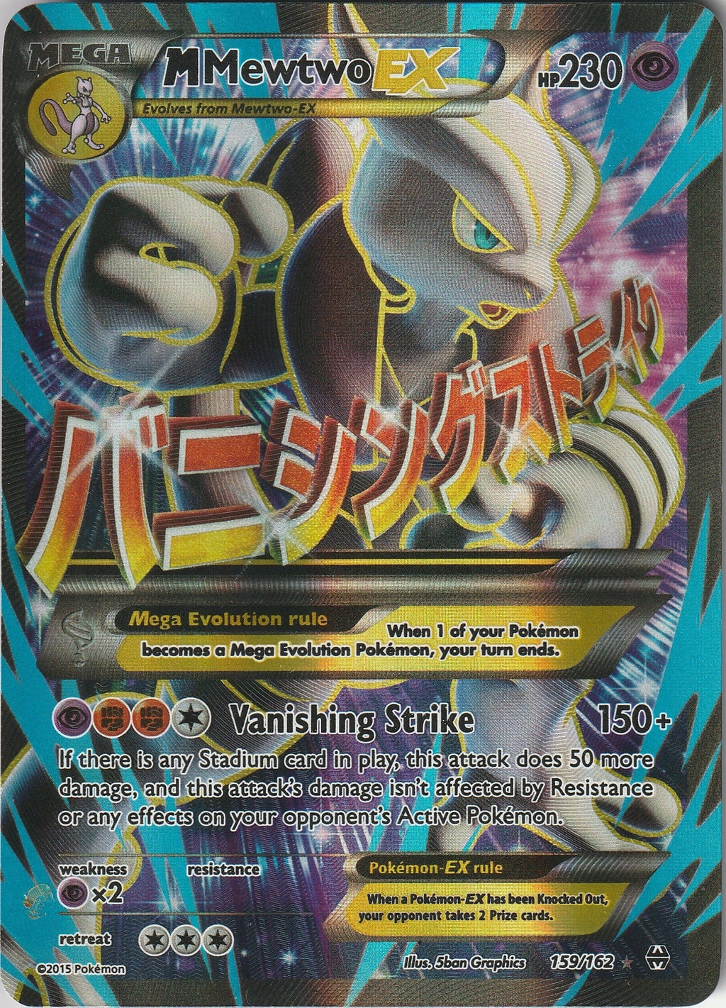 Pokémon TCG M Mewtwo EX 159/162 Breakthrough Holo Card LP 2015 Chrispy Collectables UK