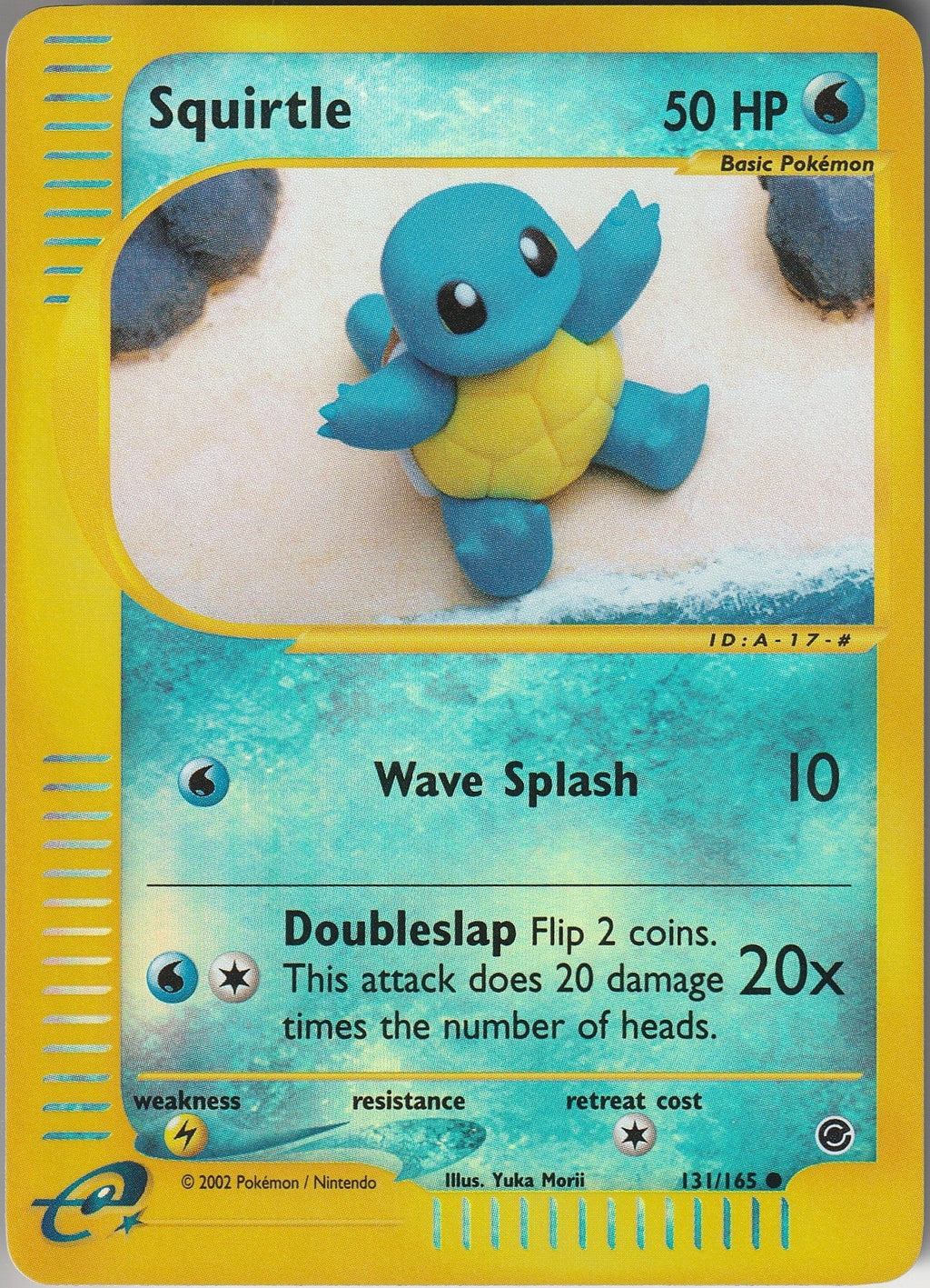 Pokémon TCG Squirtle 131/165Expedition Base Set Reverse Holo Card 2002 LP/NM Chrispy Collectables UK