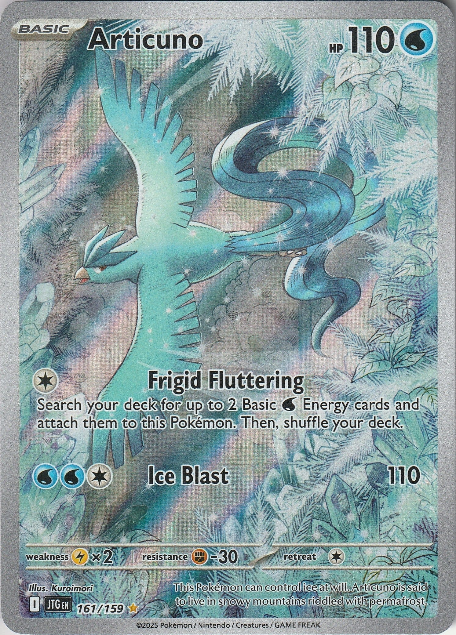 Pokemon TCG Articuno 161/159 Journey Together Illustration Rare Near Mint 2025 Chrispy Collectables UK