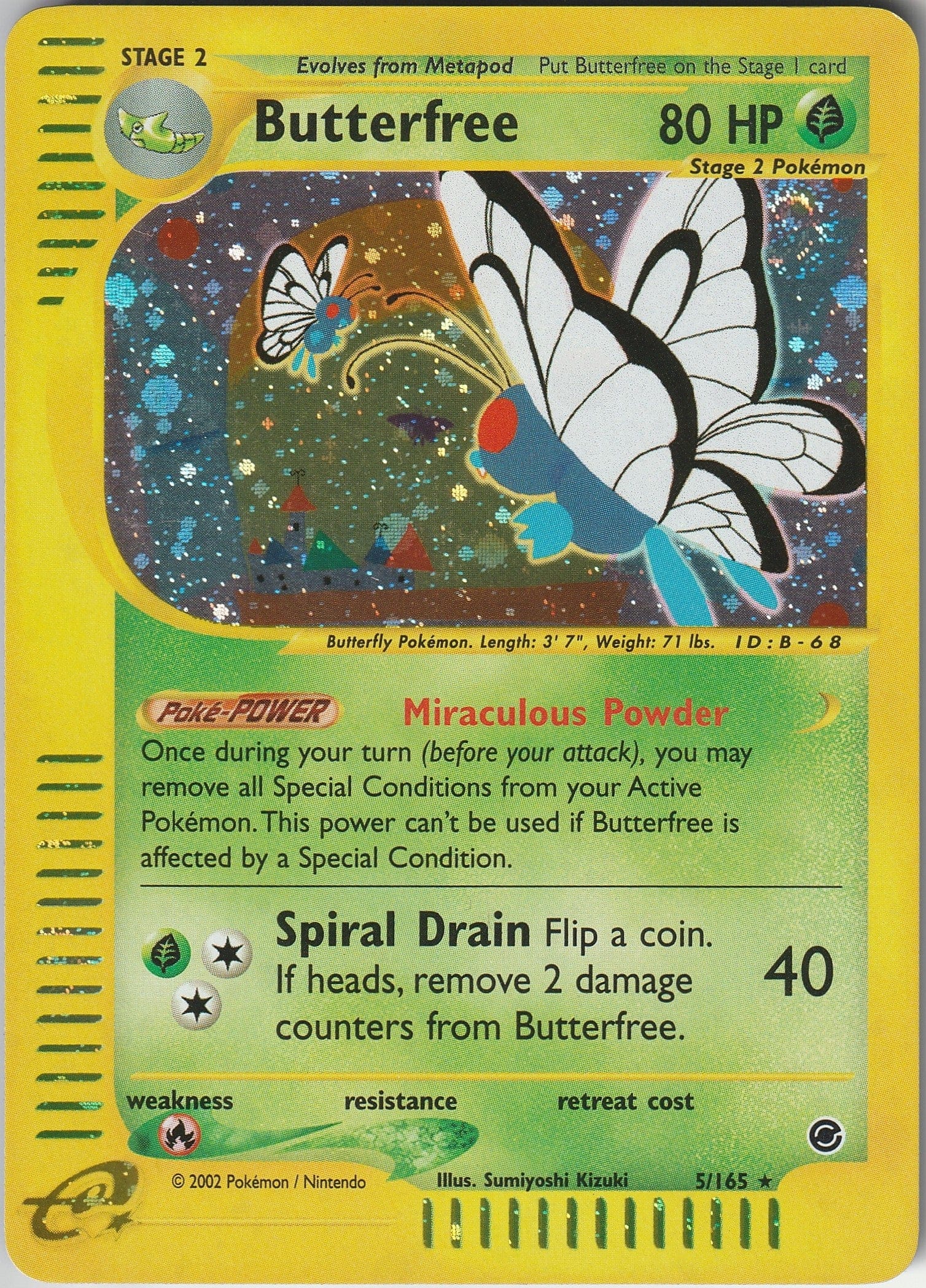 Pokemon TCG Butterfree Holo Rare 5/165 Expedition Base Set WOTC Vintage 2002 LP/NM Chrispy Collectables UK