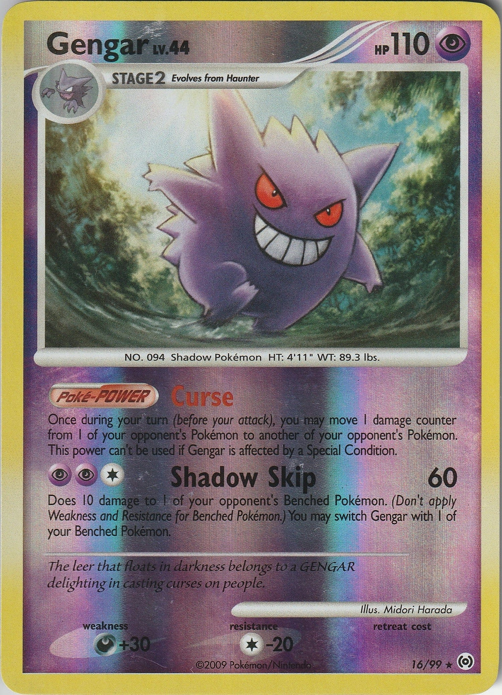 Pokemon TCG Gengar 16/99 Pokemon Arceus Reverse Holo Rare NM 2009 Chrispy Collectables UK 