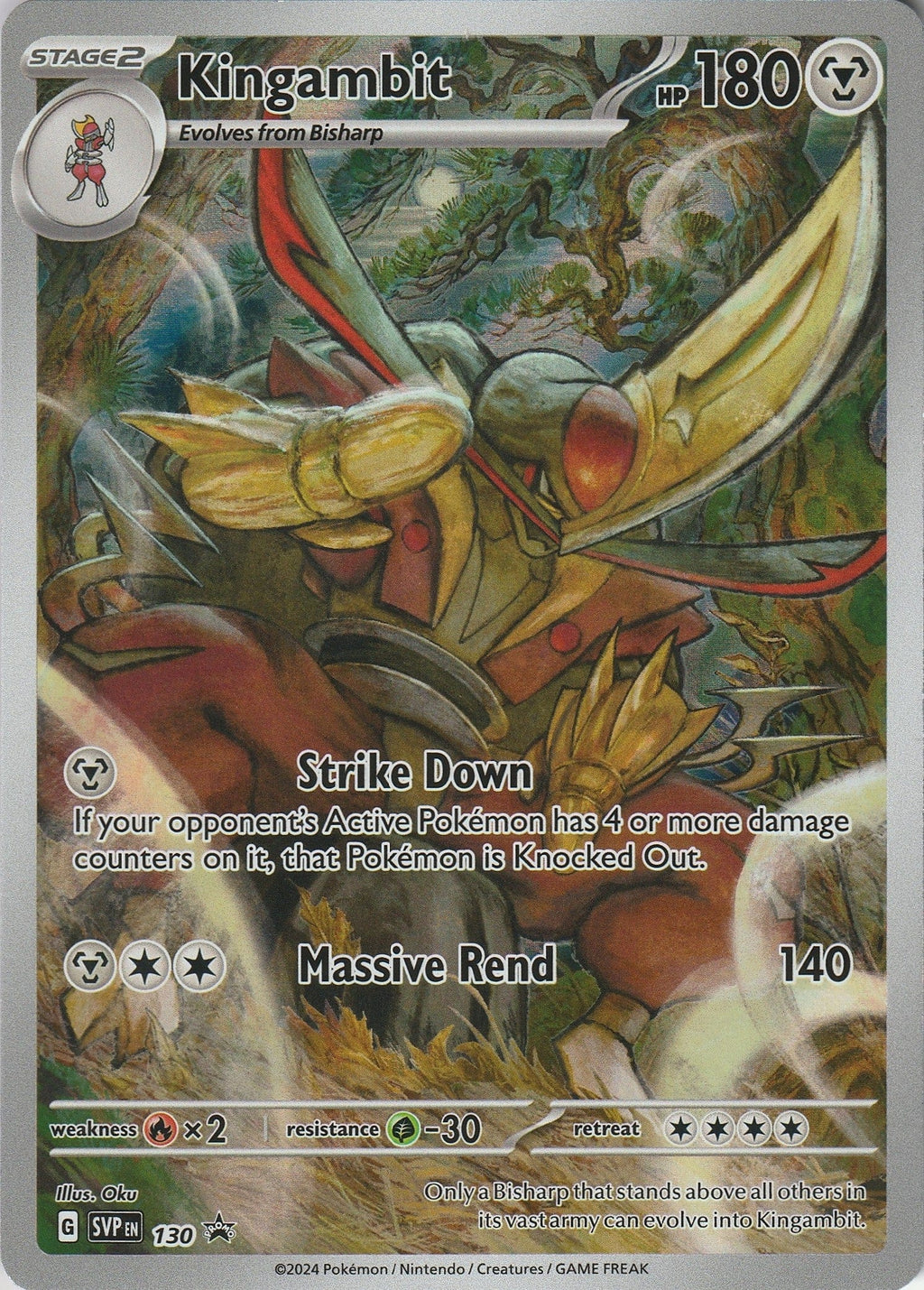 Pokemon TCG Kingambit SVP 130 Black Star Promo Illustration Rare NM 2024 Chrispy Collectables UK