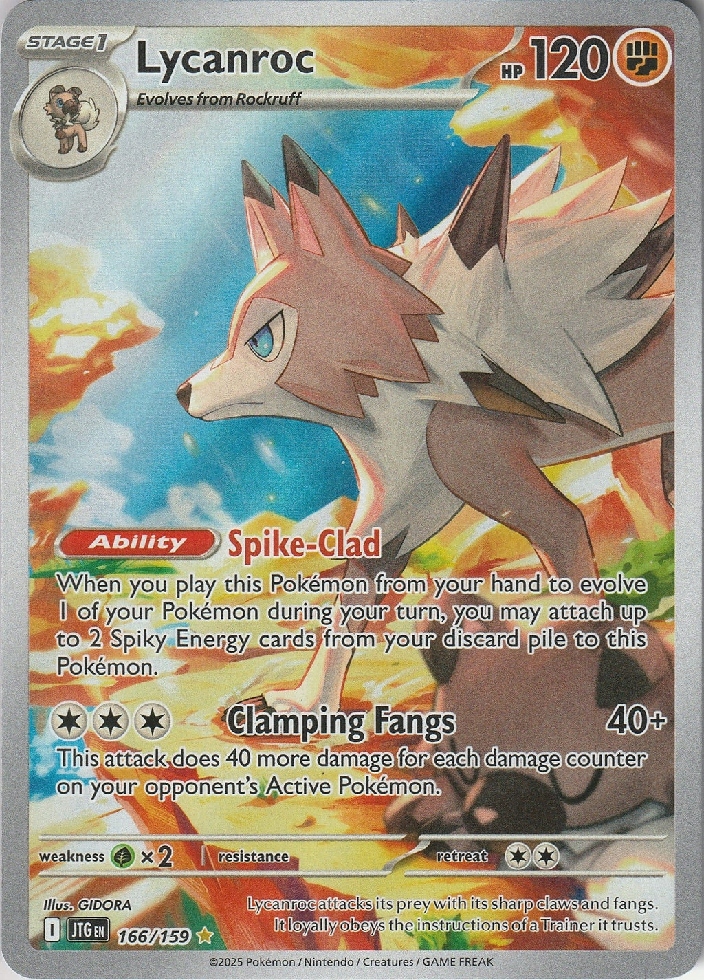 Pokemon TCG Lycanroc 166/159 Illustration Rare Journey Together NM 2025 Chrispy Collectables UK