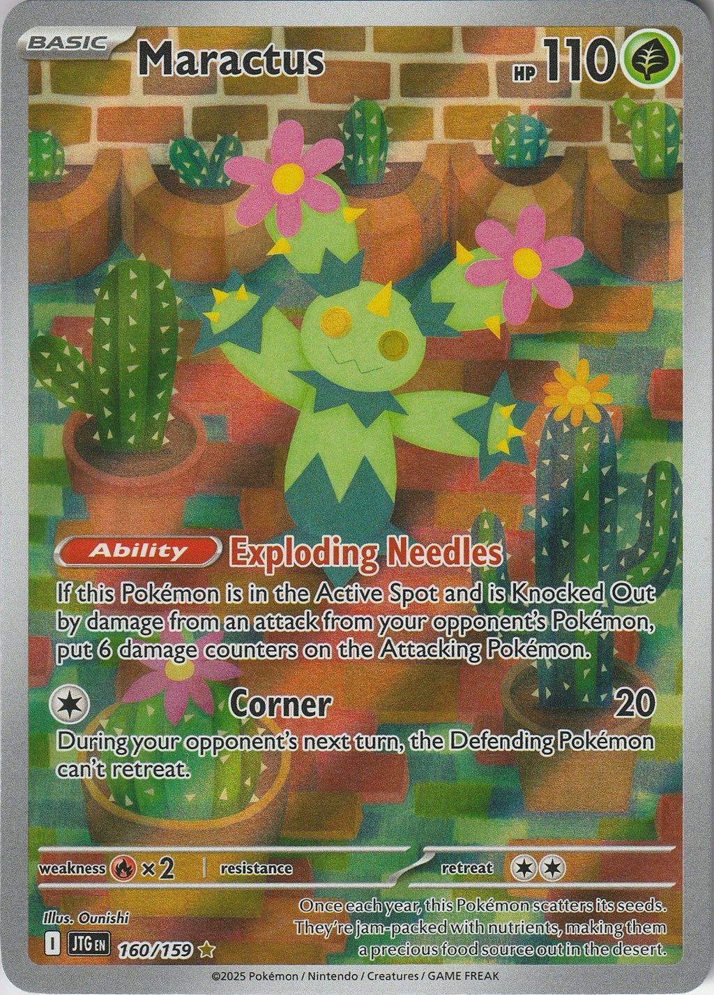 Pokemon TCG Maractus 160/159 Illustration Rare Journey Together NM 2025 Chrispy Collectables UK